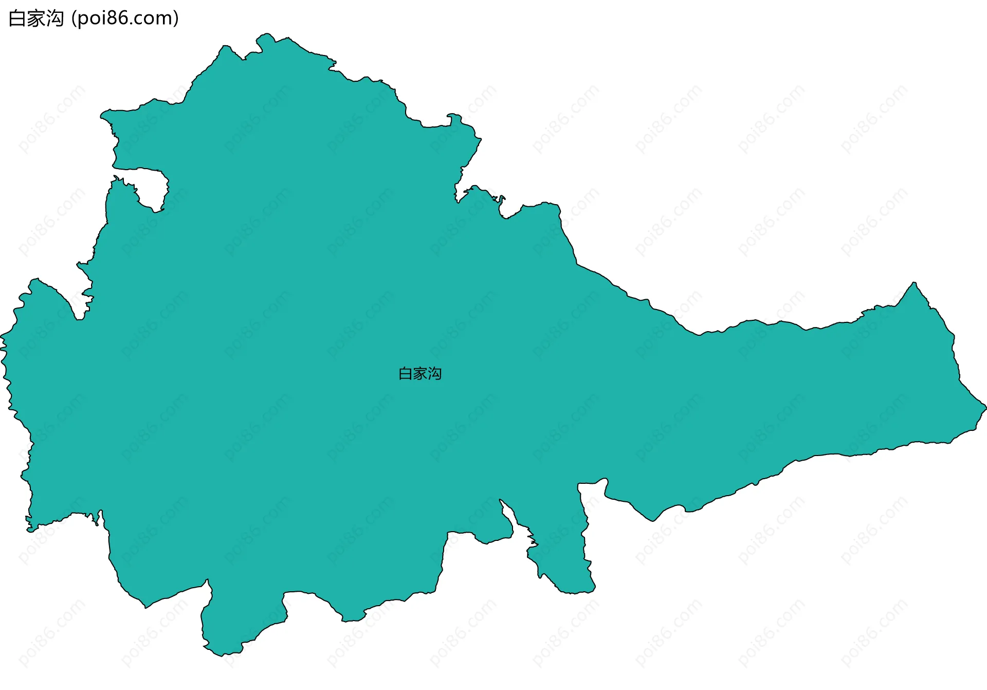 白家沟边界地图