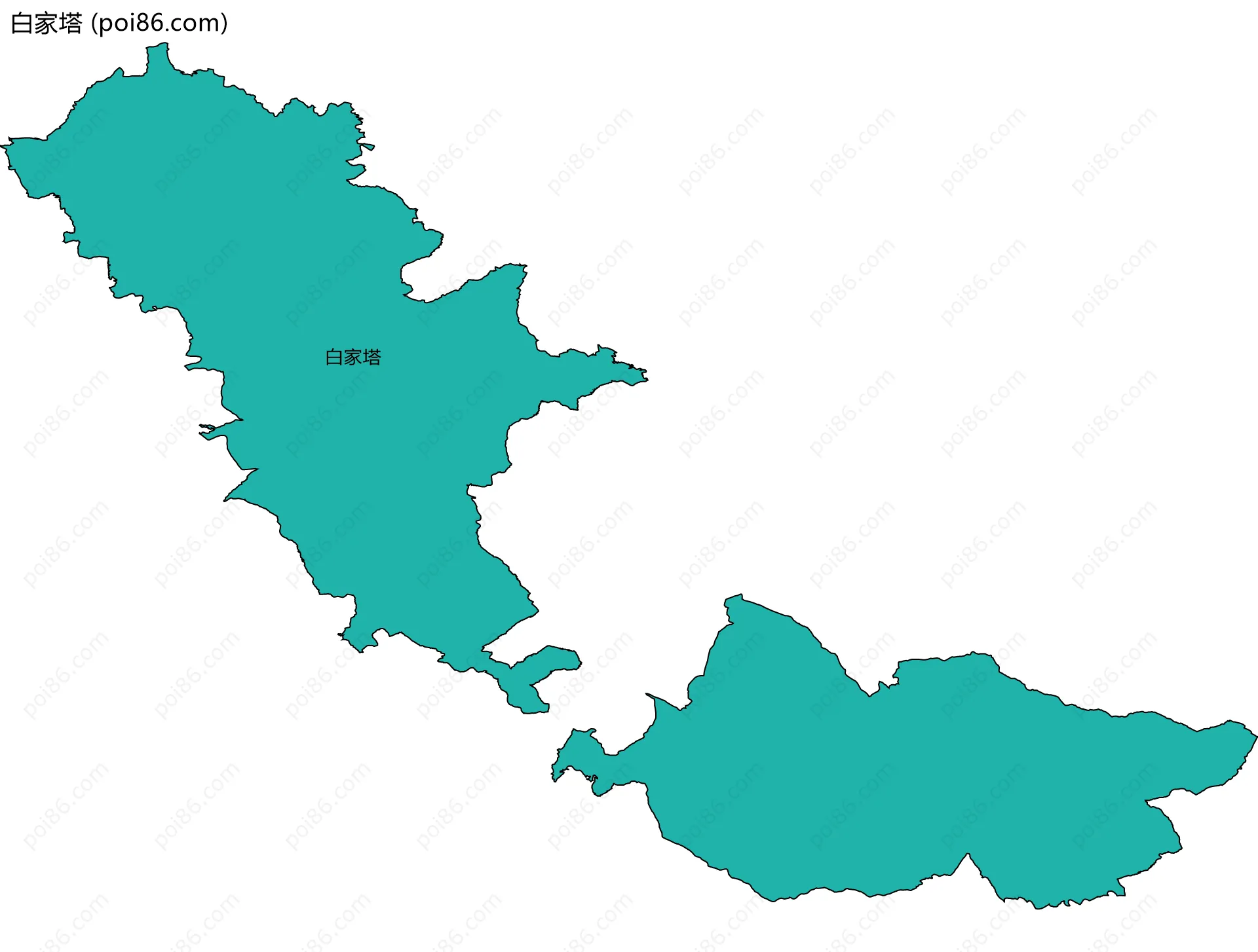 白家塔边界地图