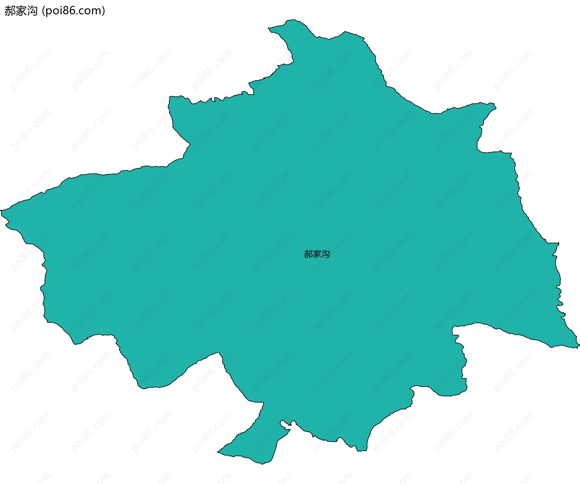 郝家沟边界地图