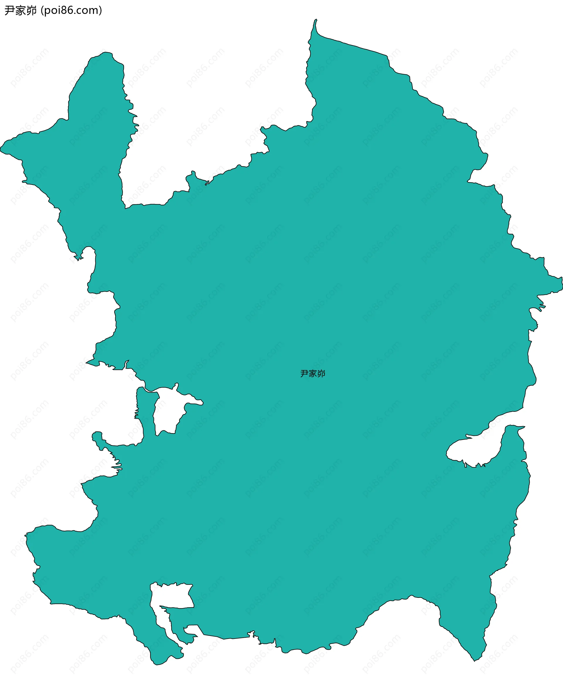 尹家峁边界地图