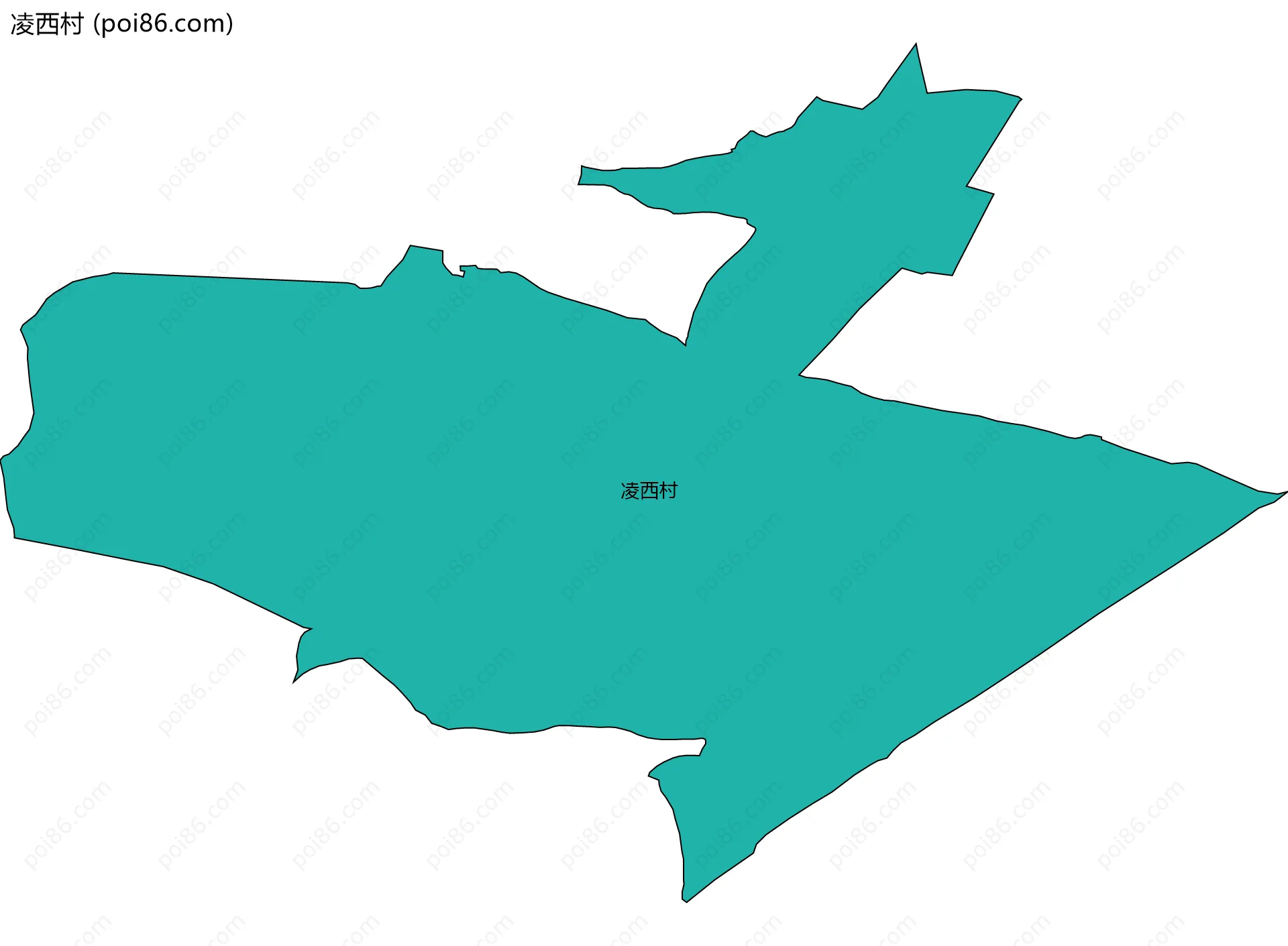 凌西村边界地图