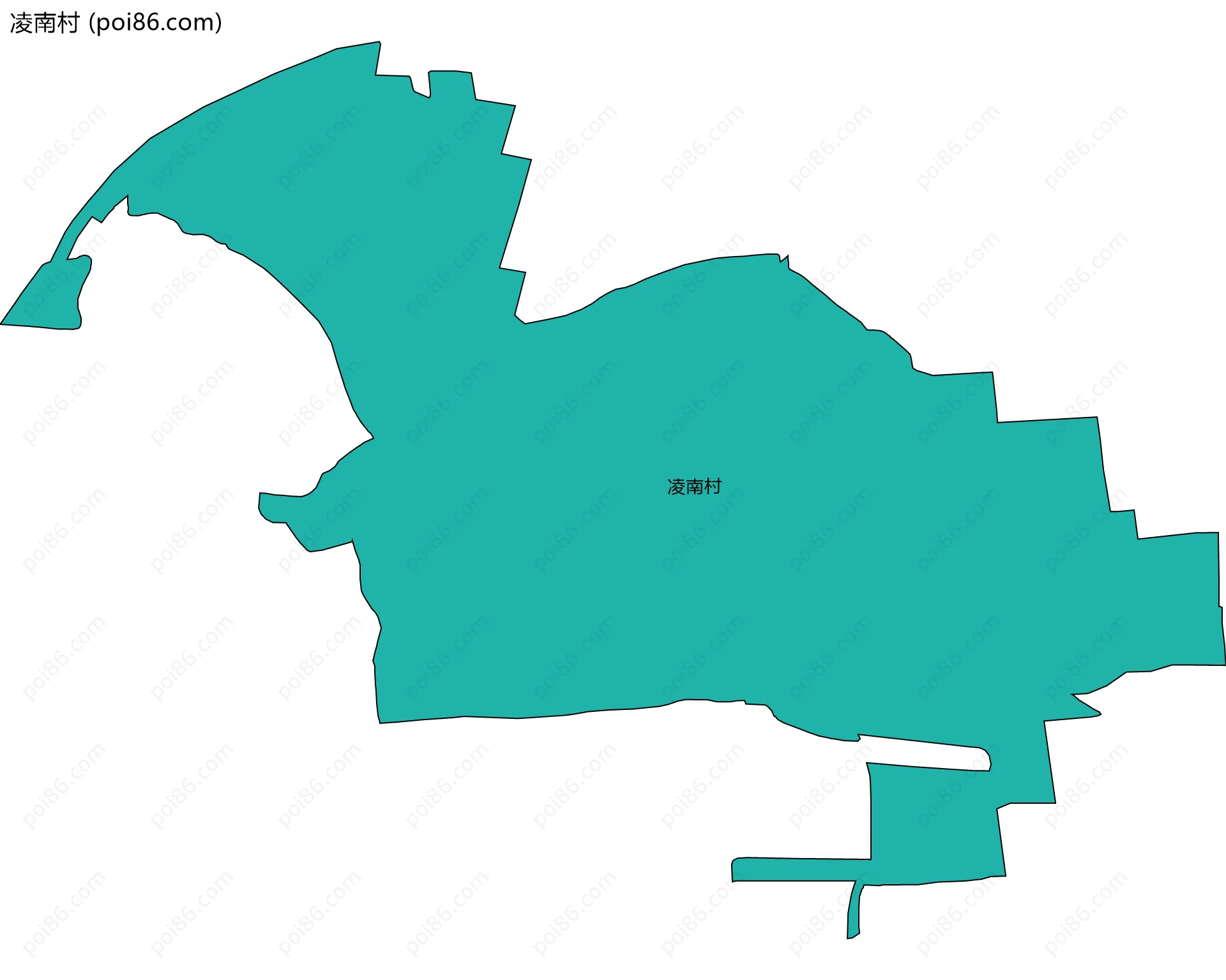 凌南村边界地图