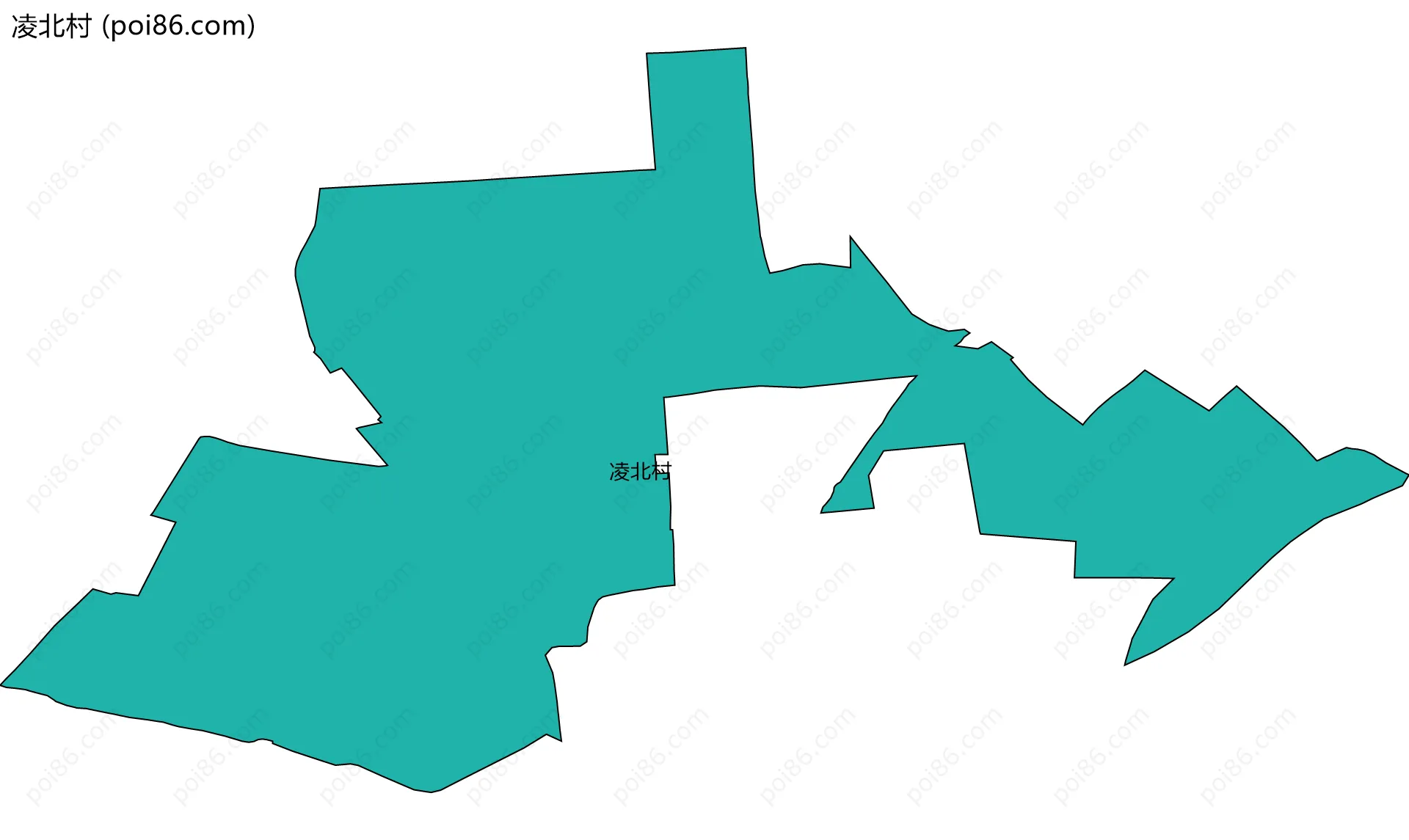 凌北村边界地图