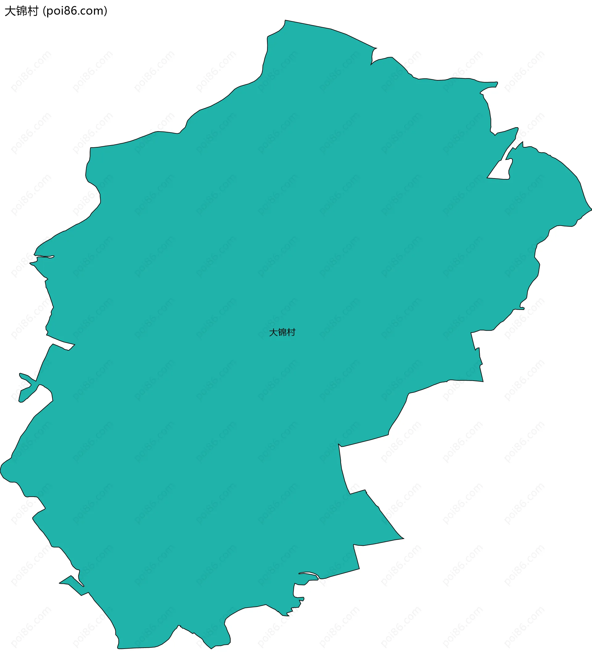 大锦村边界地图