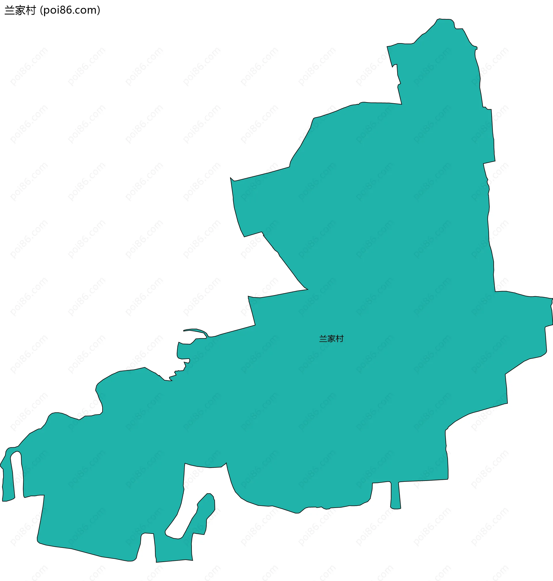 兰家村边界地图
