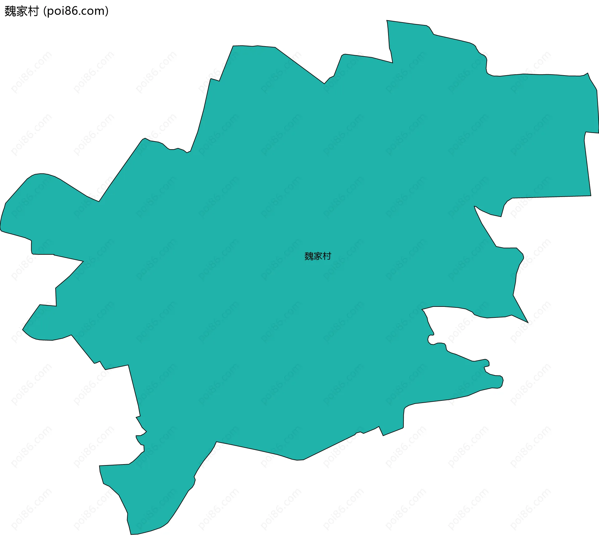 魏家村边界地图