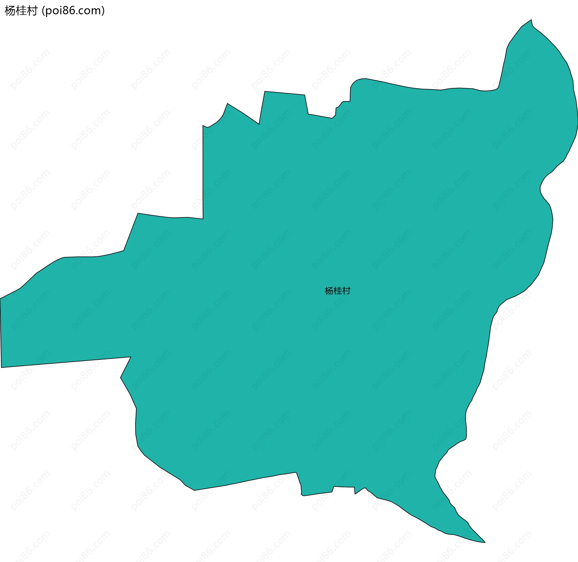 杨桂村边界地图