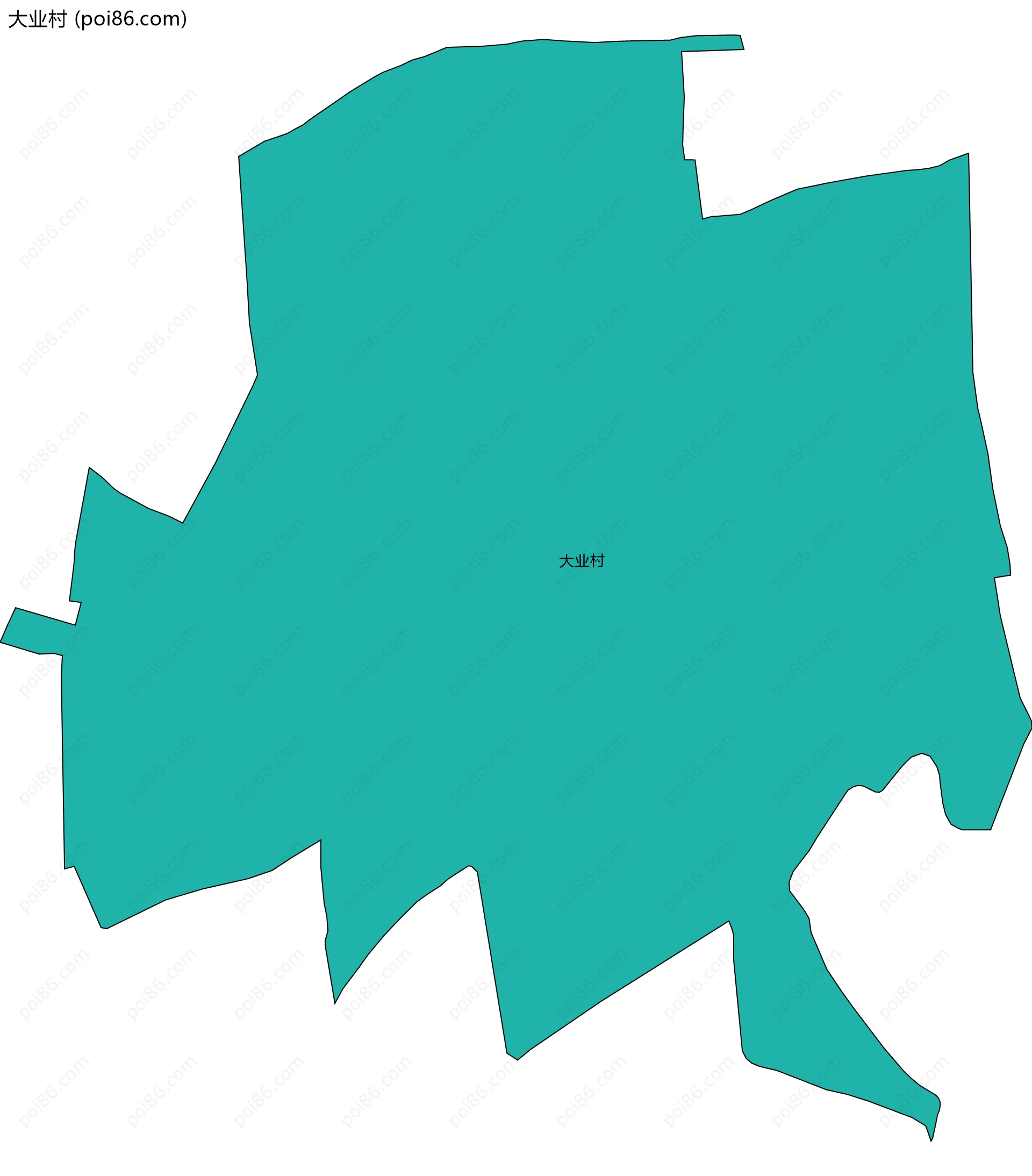 大业村边界地图