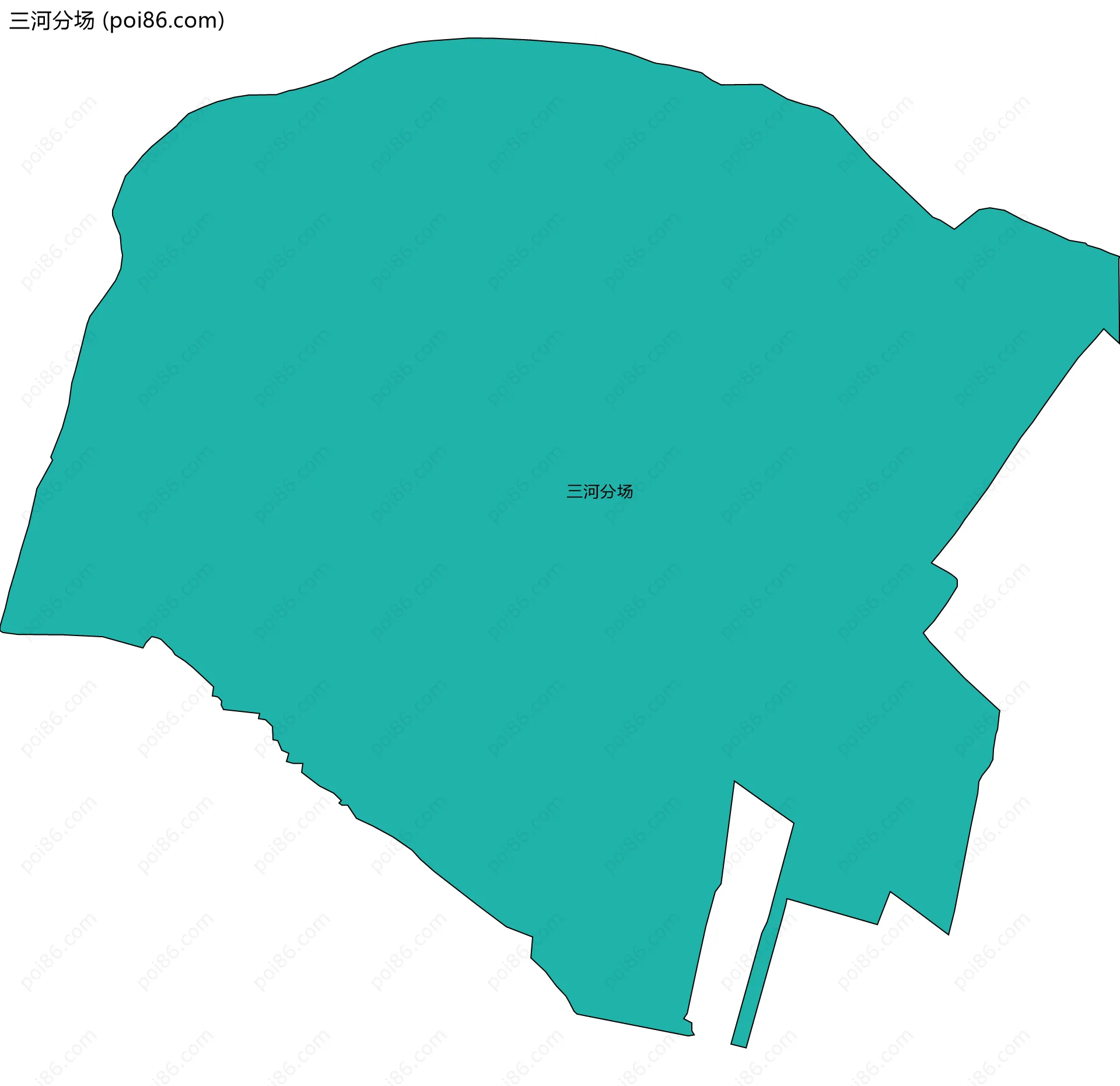 三河分场边界地图