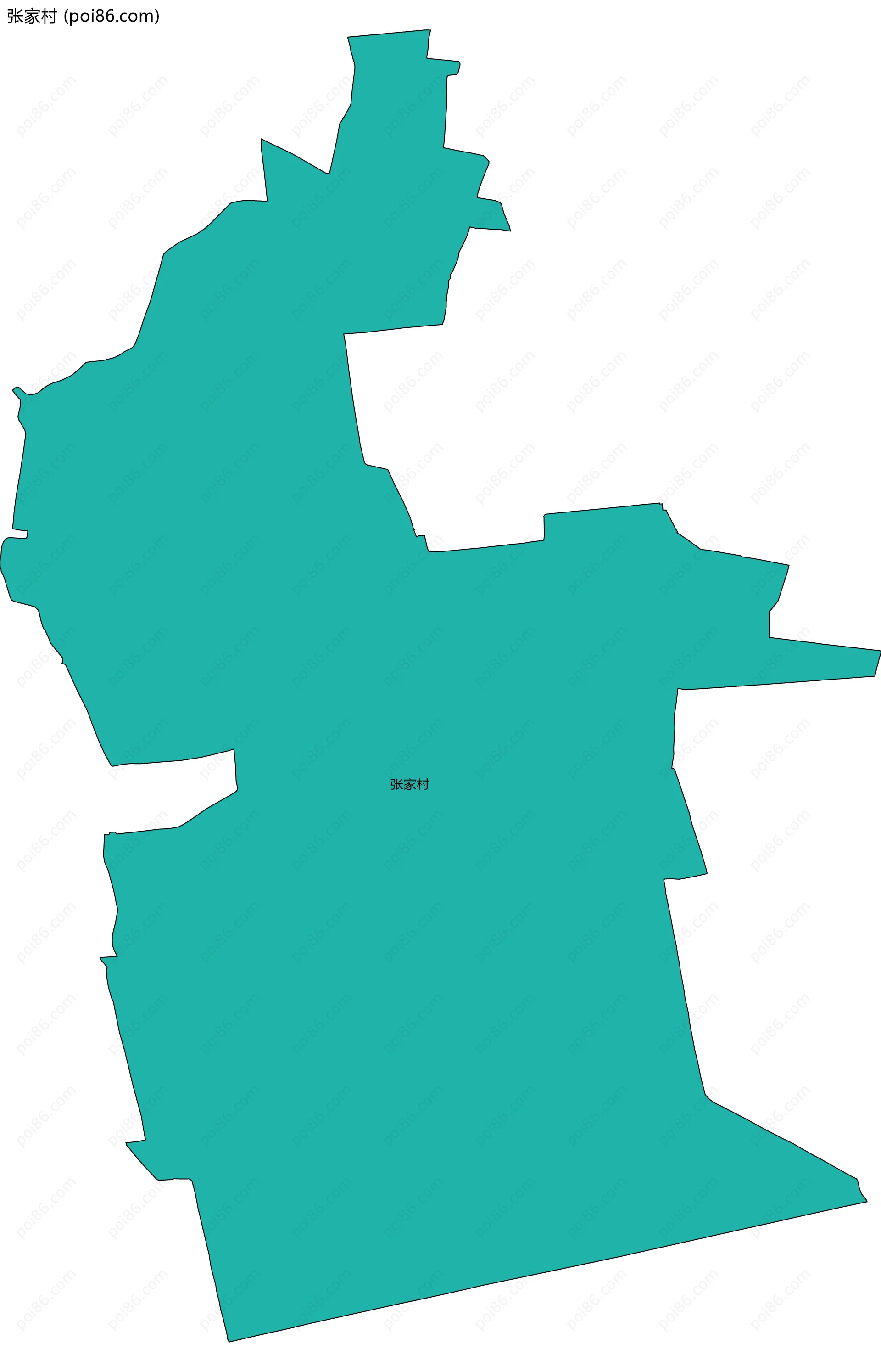 张家村边界地图