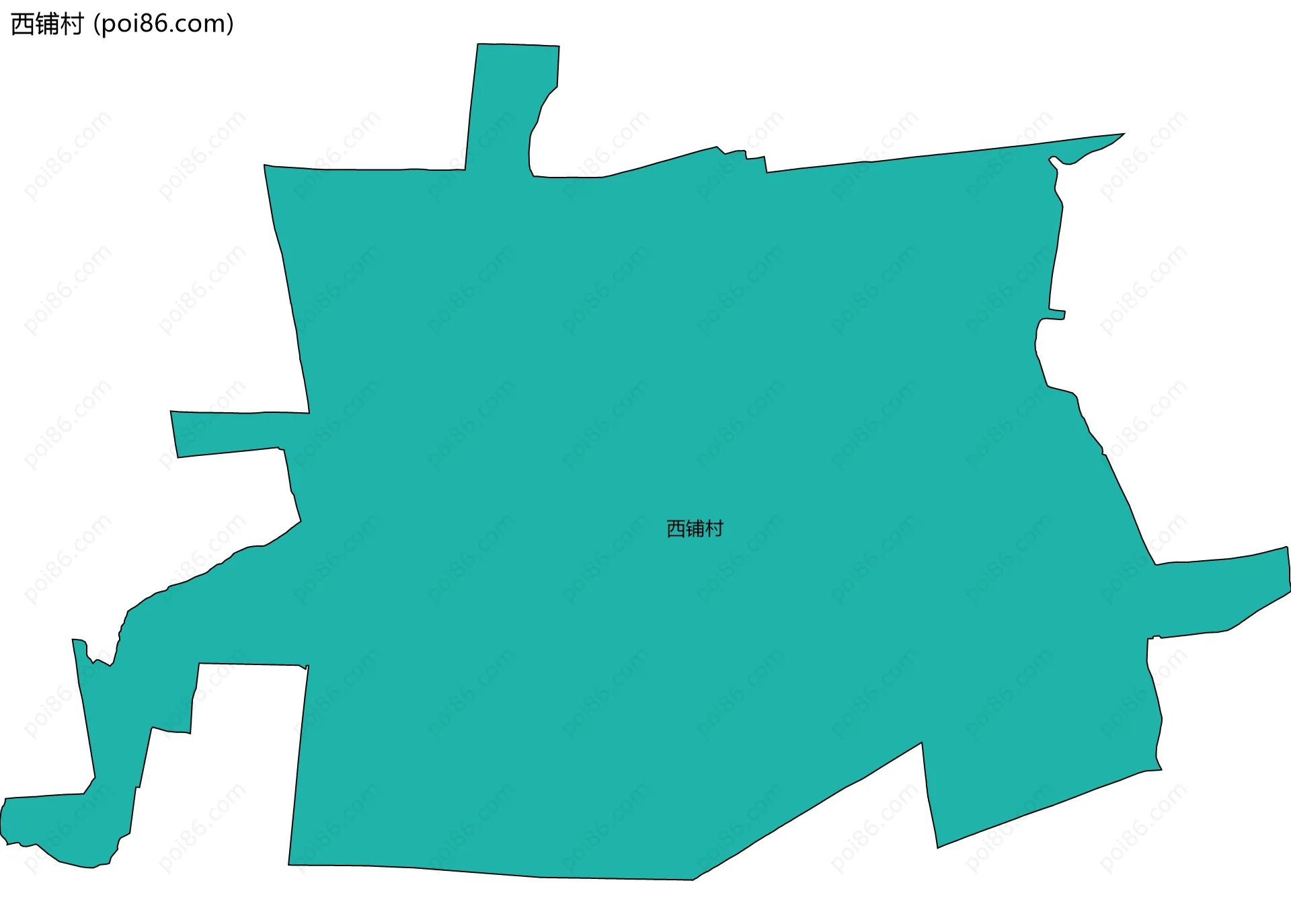 西铺村边界地图