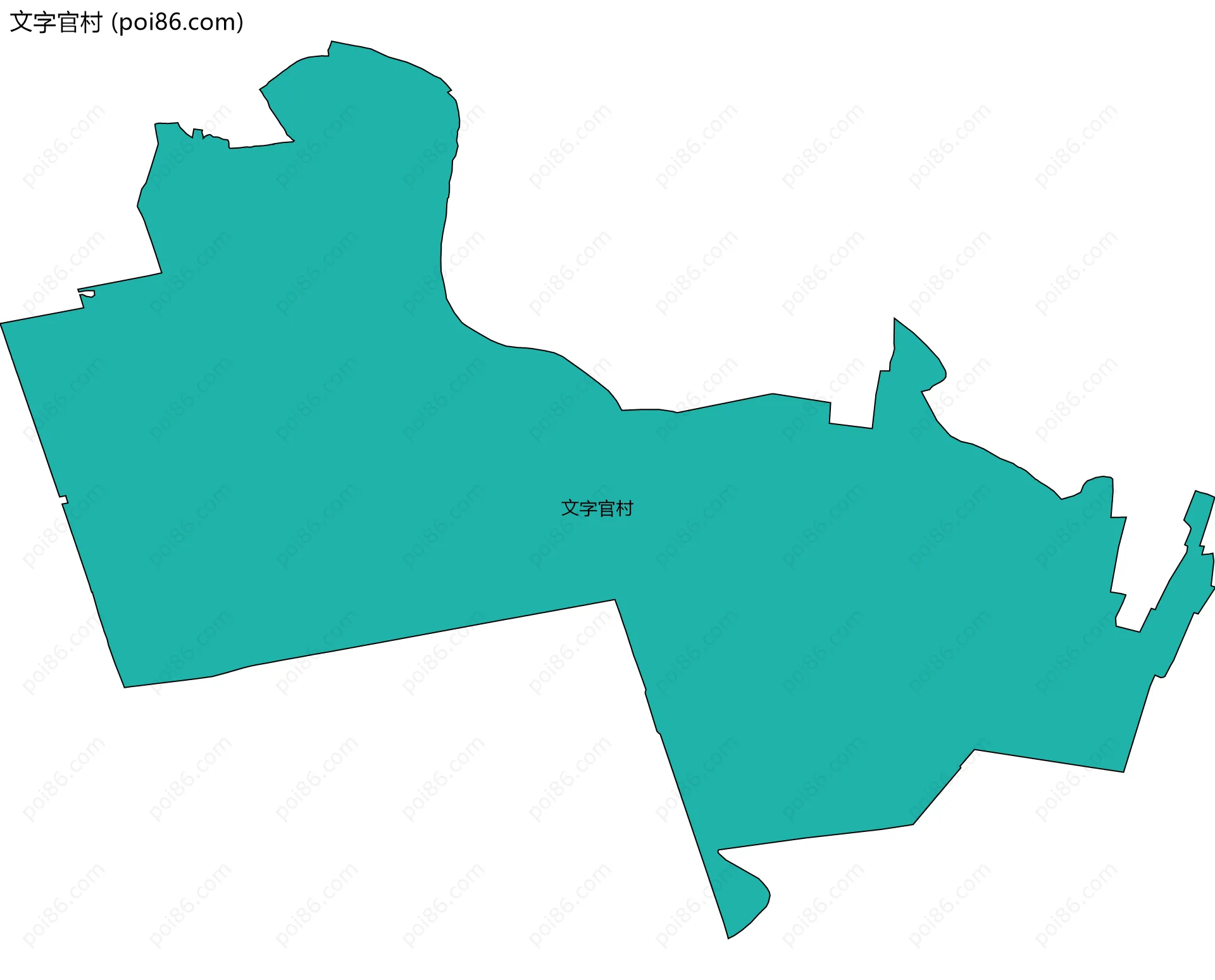 文字官村边界地图