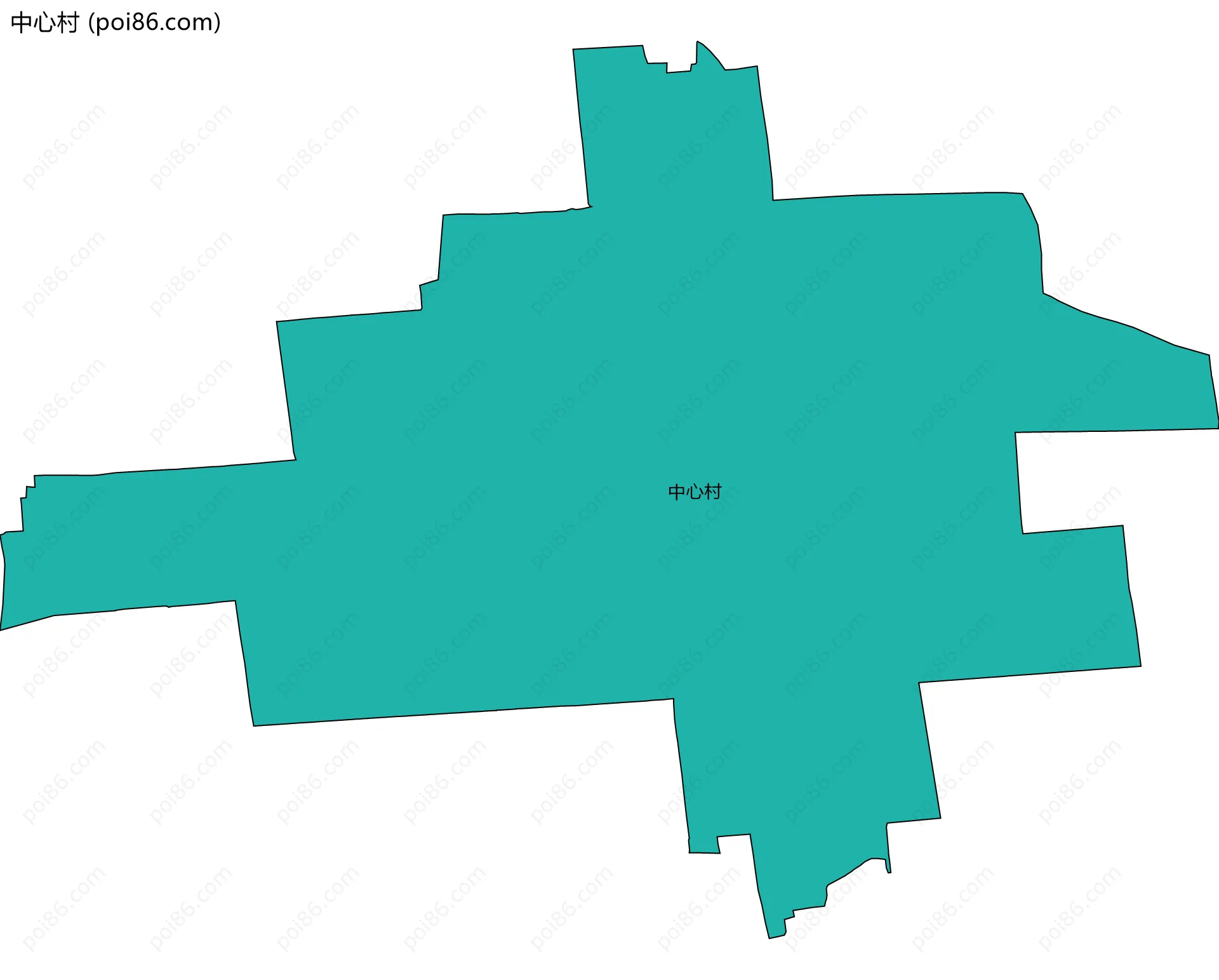 中心村边界地图