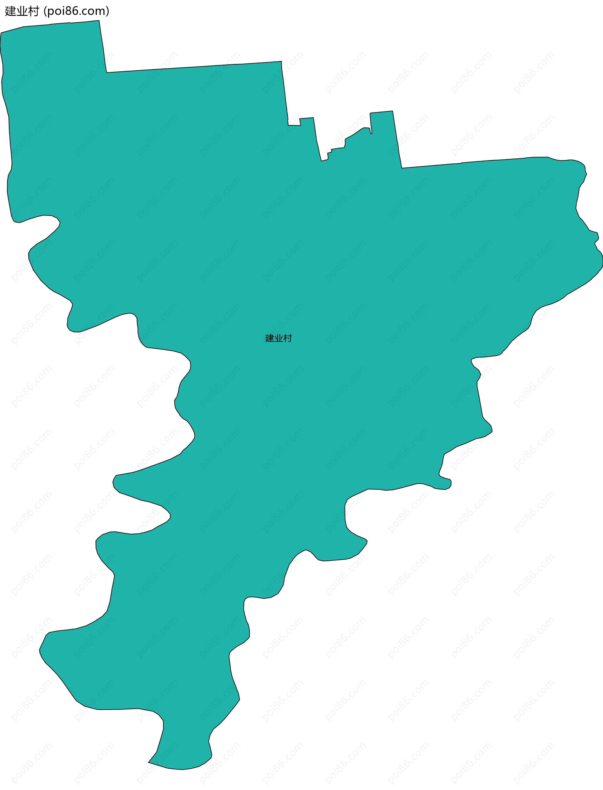 建业村边界地图