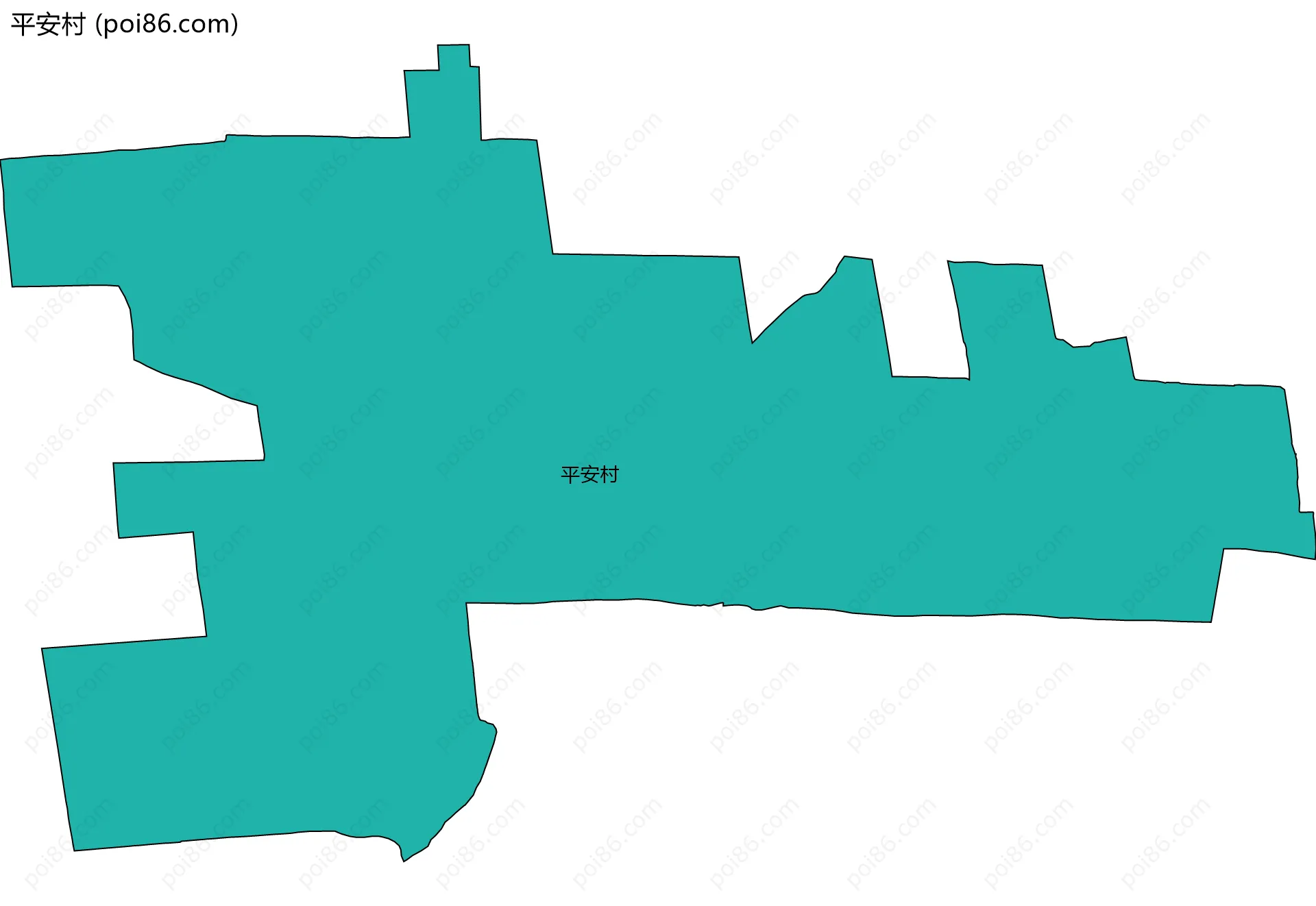 平安村边界地图