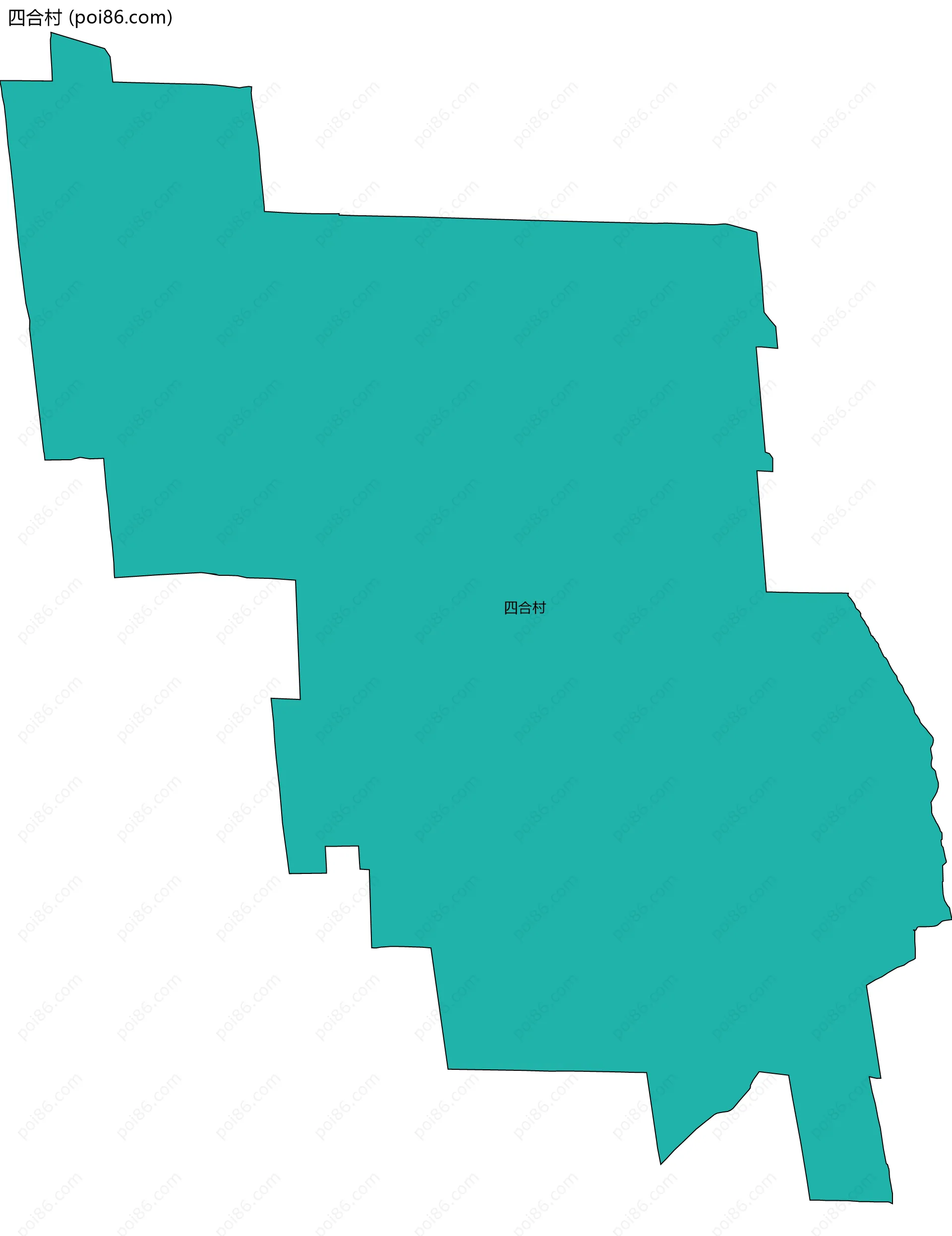 四合村边界地图
