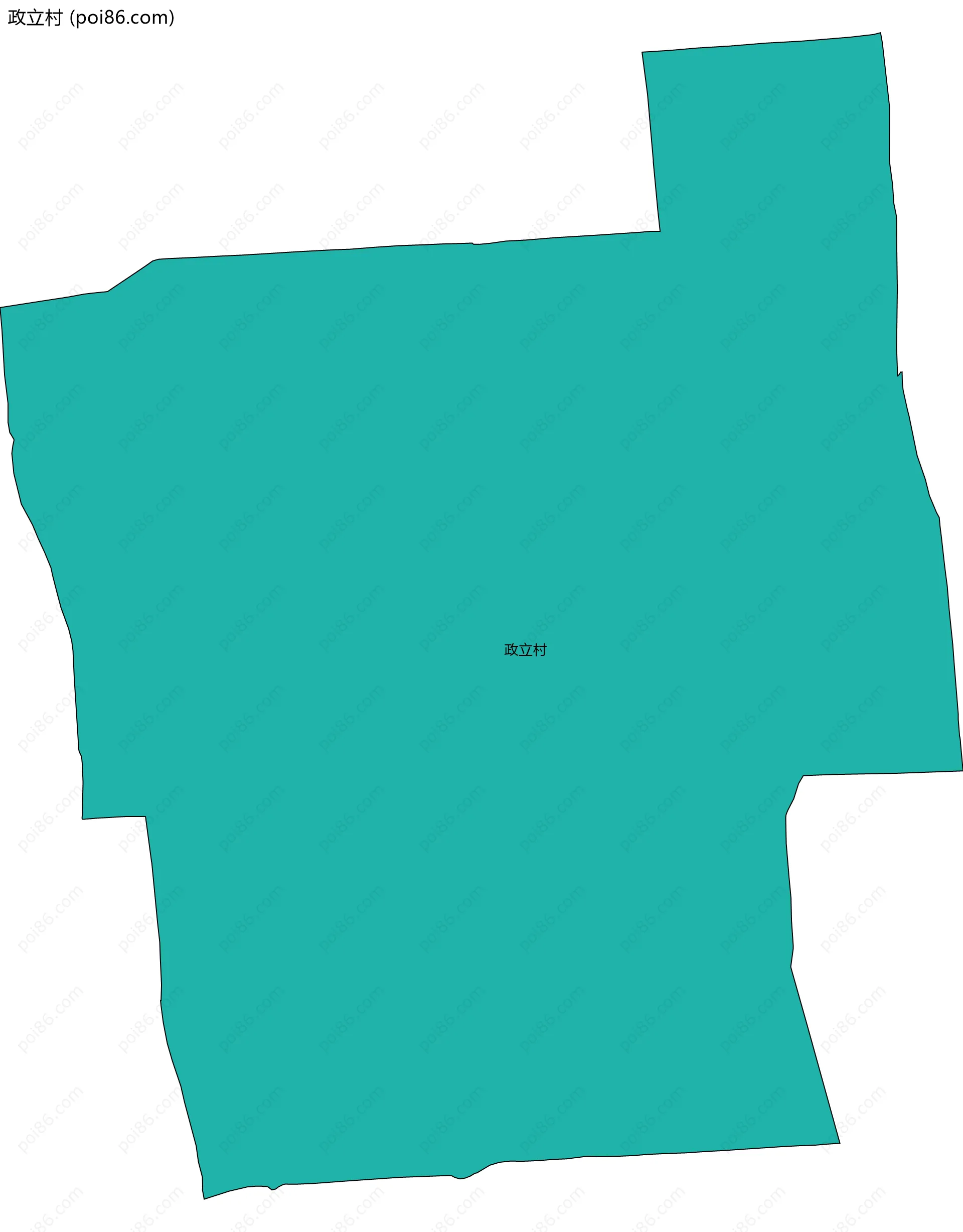 政立村边界地图