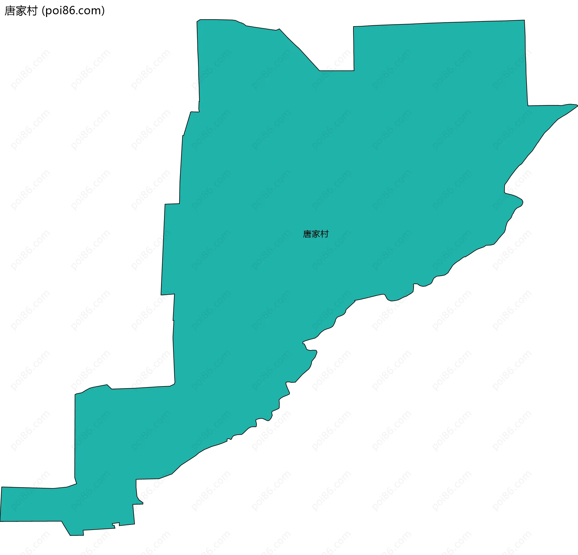 唐家村边界地图