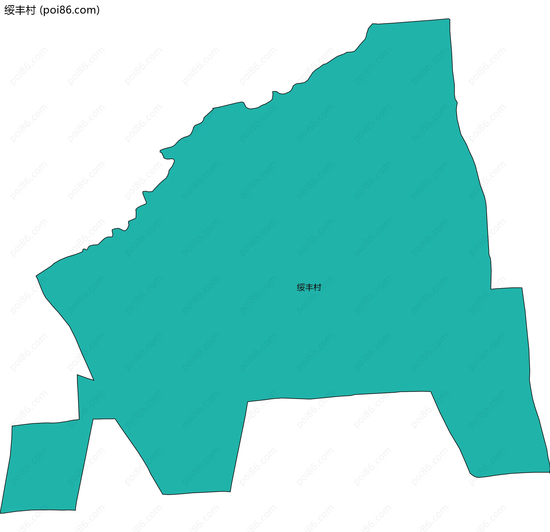 绥丰村边界地图