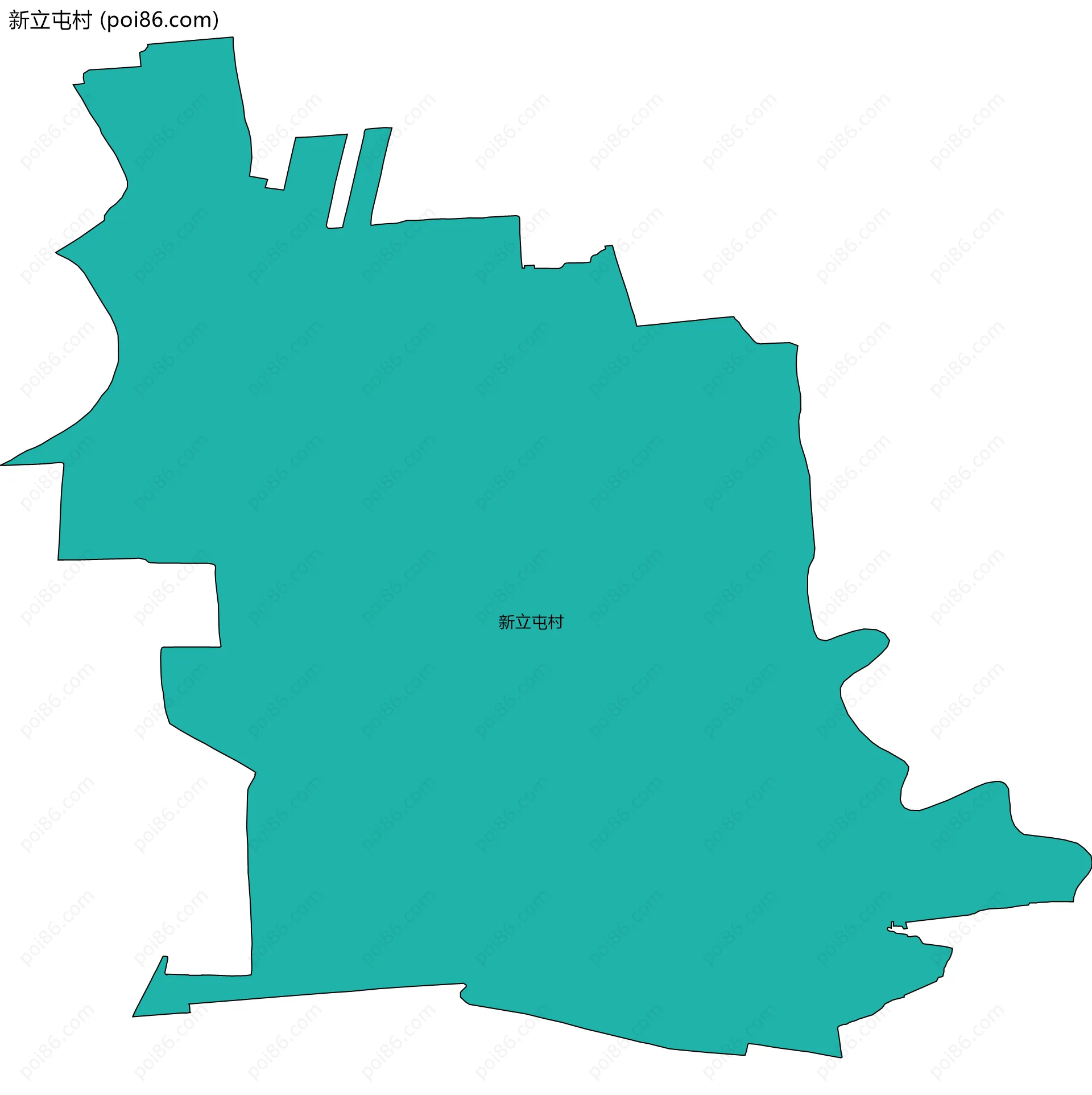 新立屯村边界地图