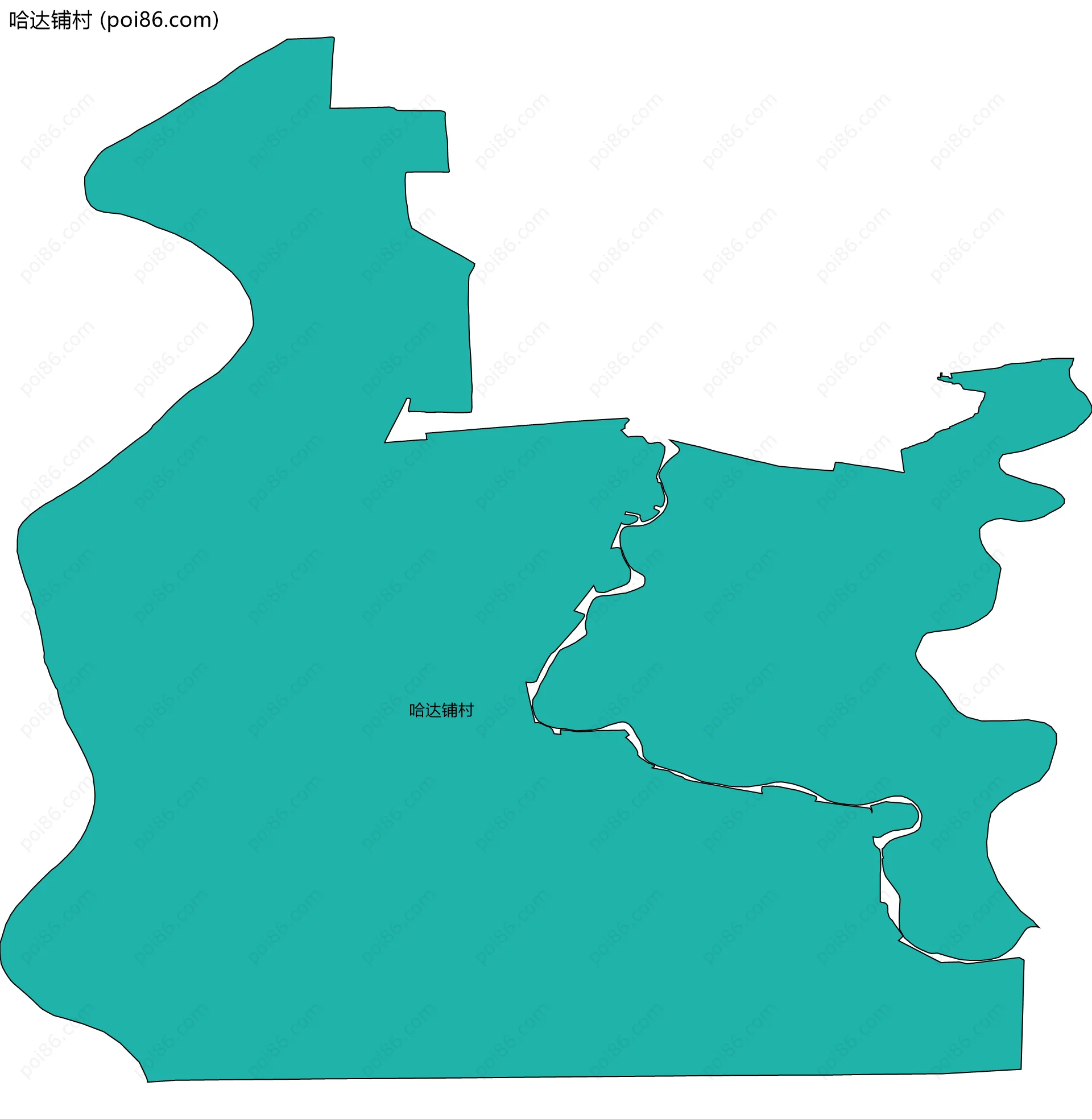哈达铺村边界地图