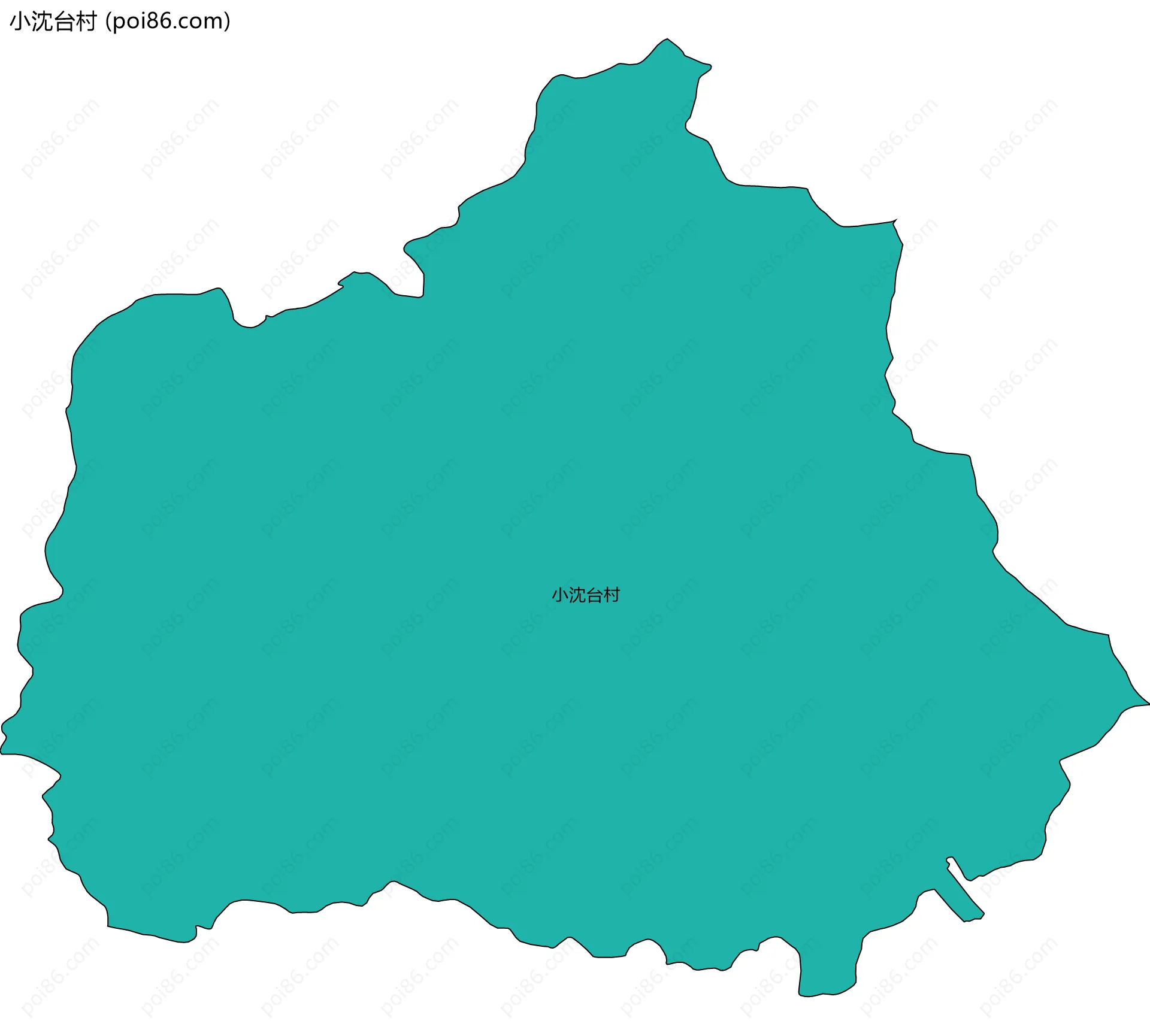 小沈台村边界地图