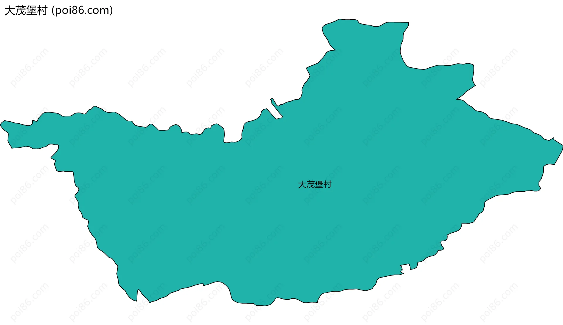 大茂堡村边界地图