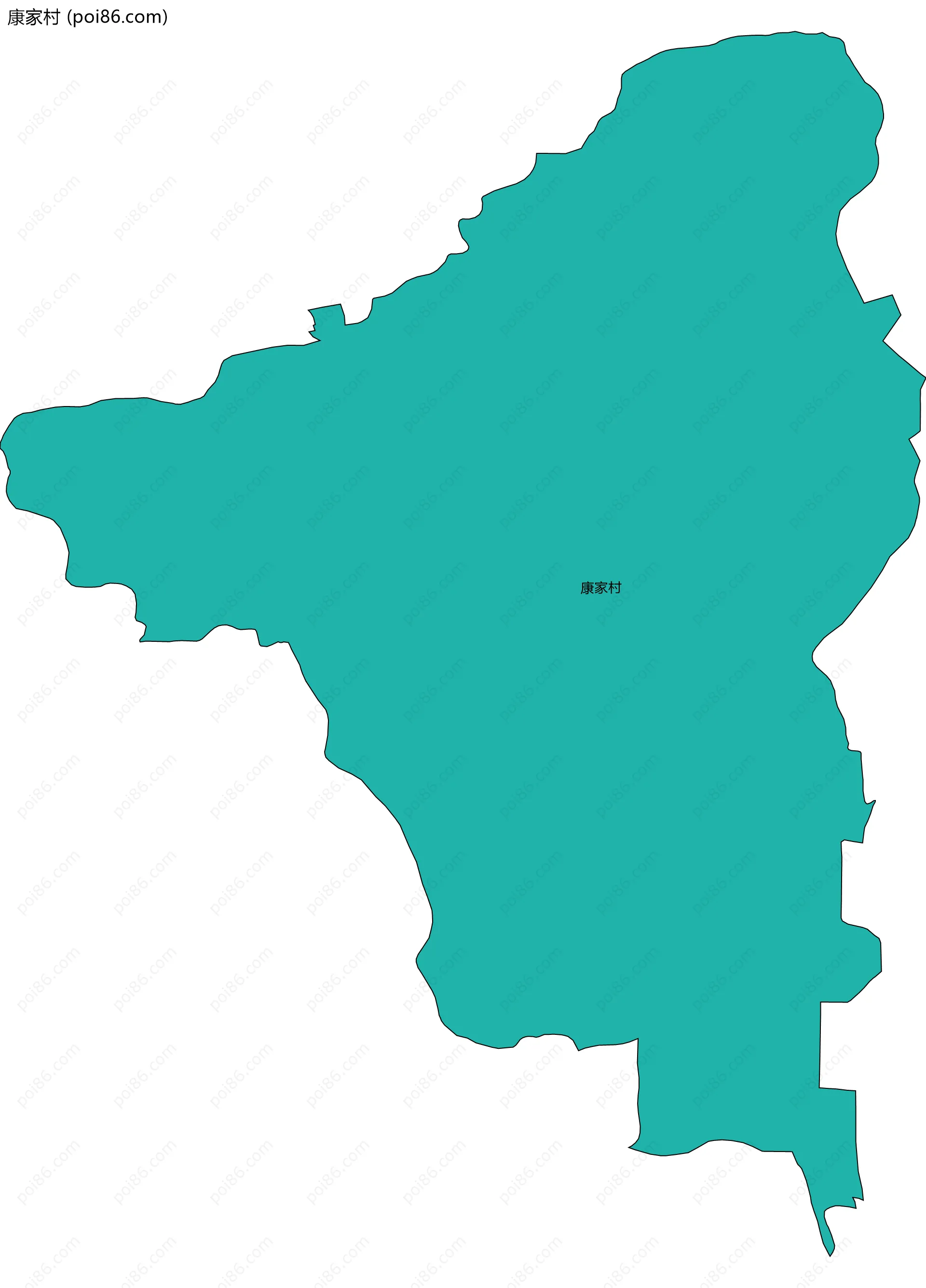 康家村边界地图