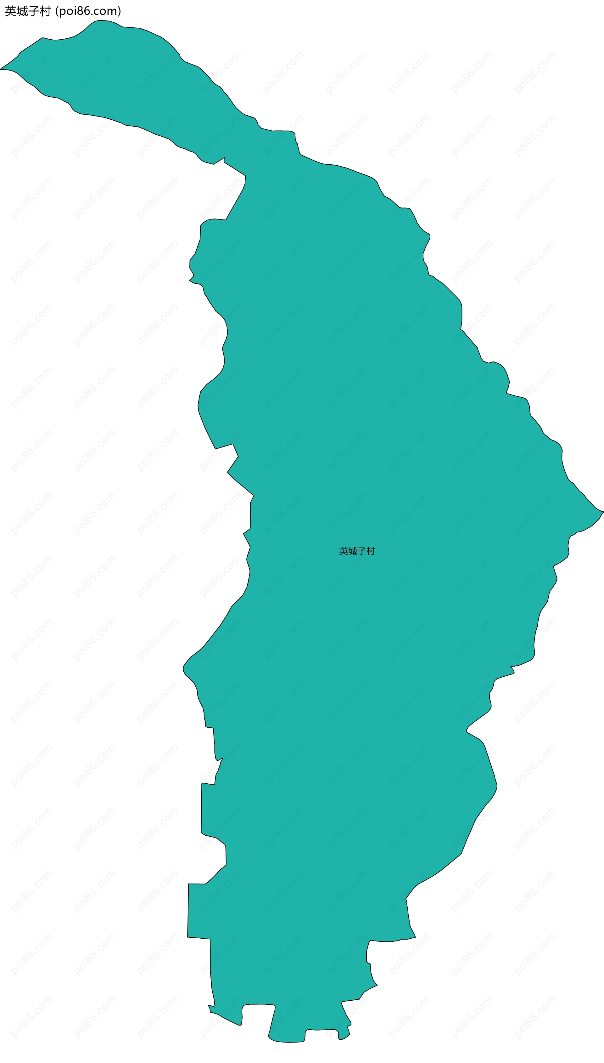 英城子村边界地图