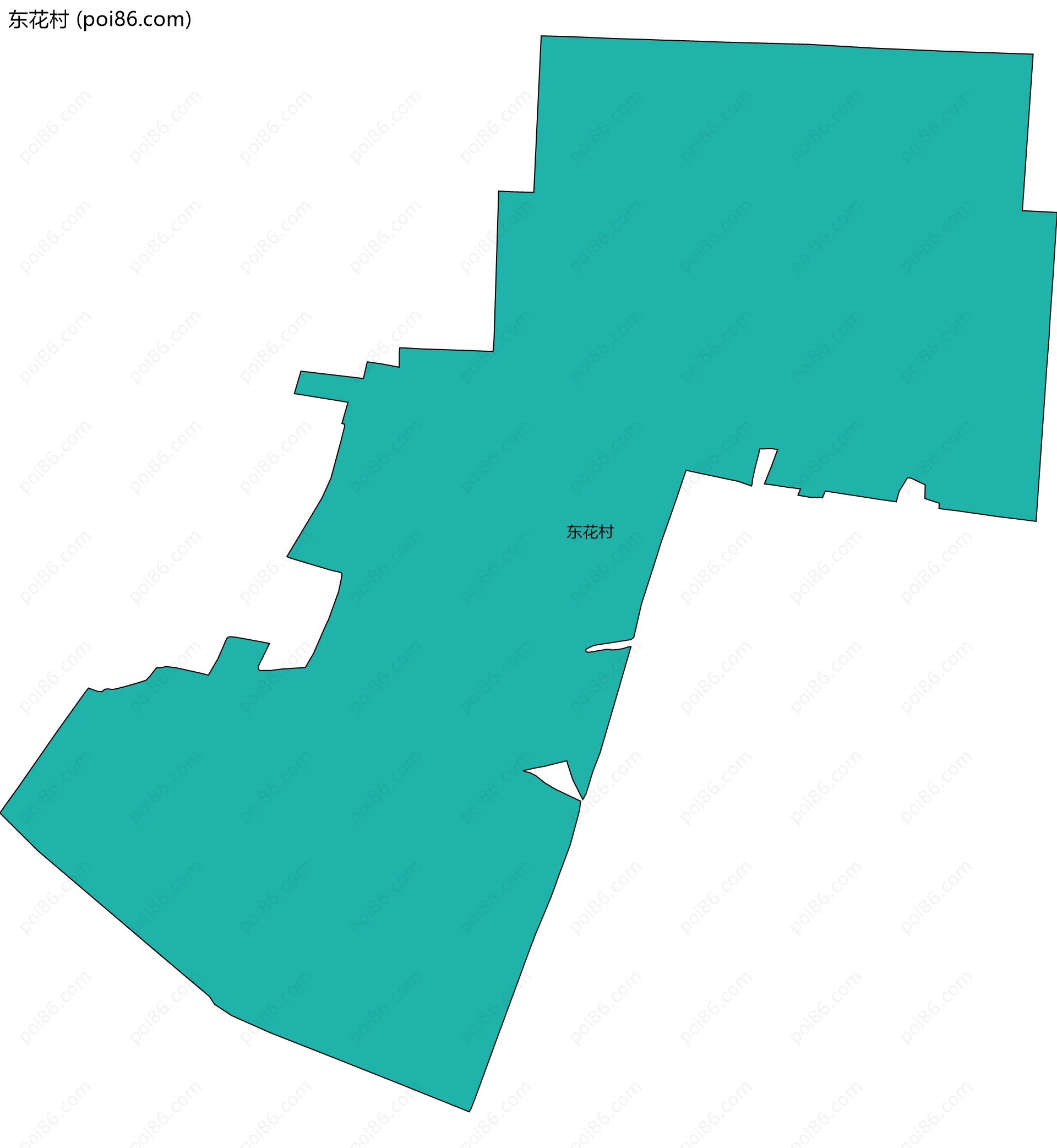 东花村边界地图