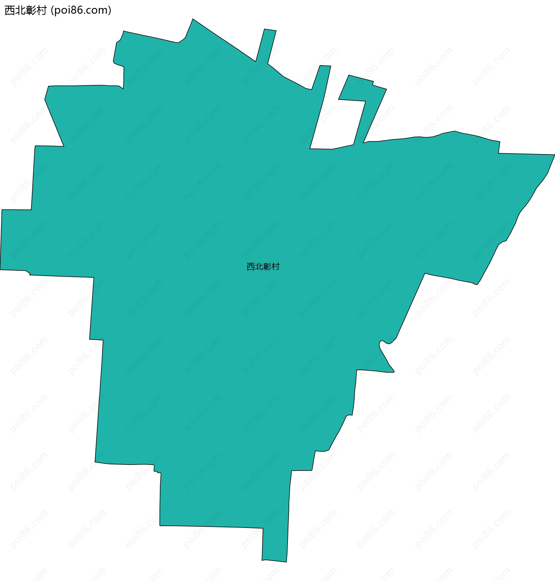 西北彰村边界地图