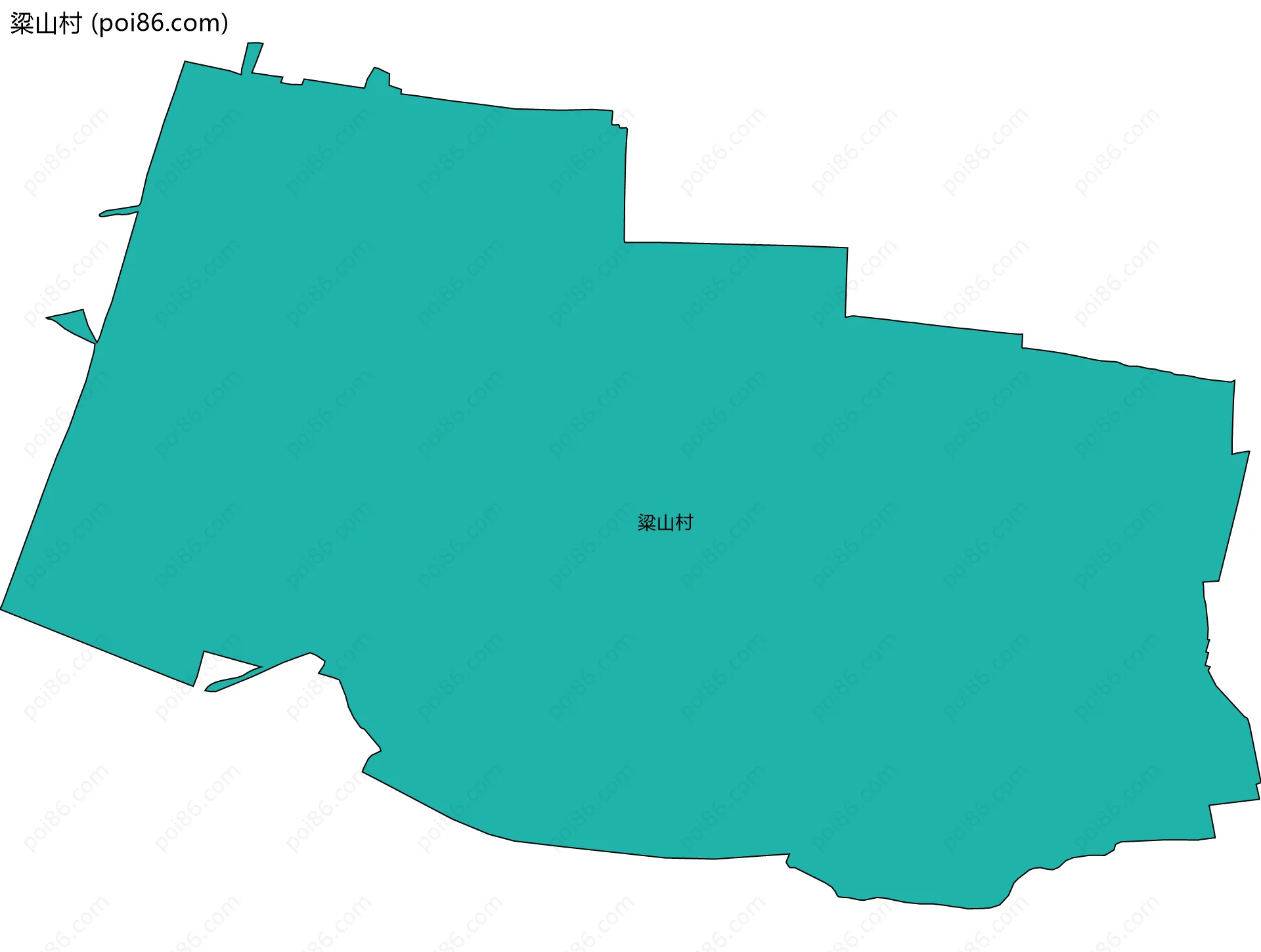 粱山村边界地图