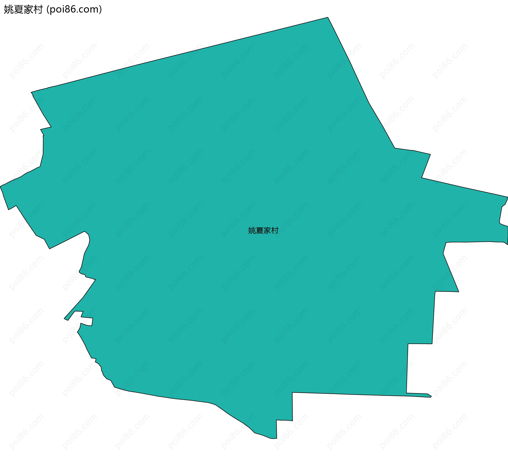 姚夏家村边界地图