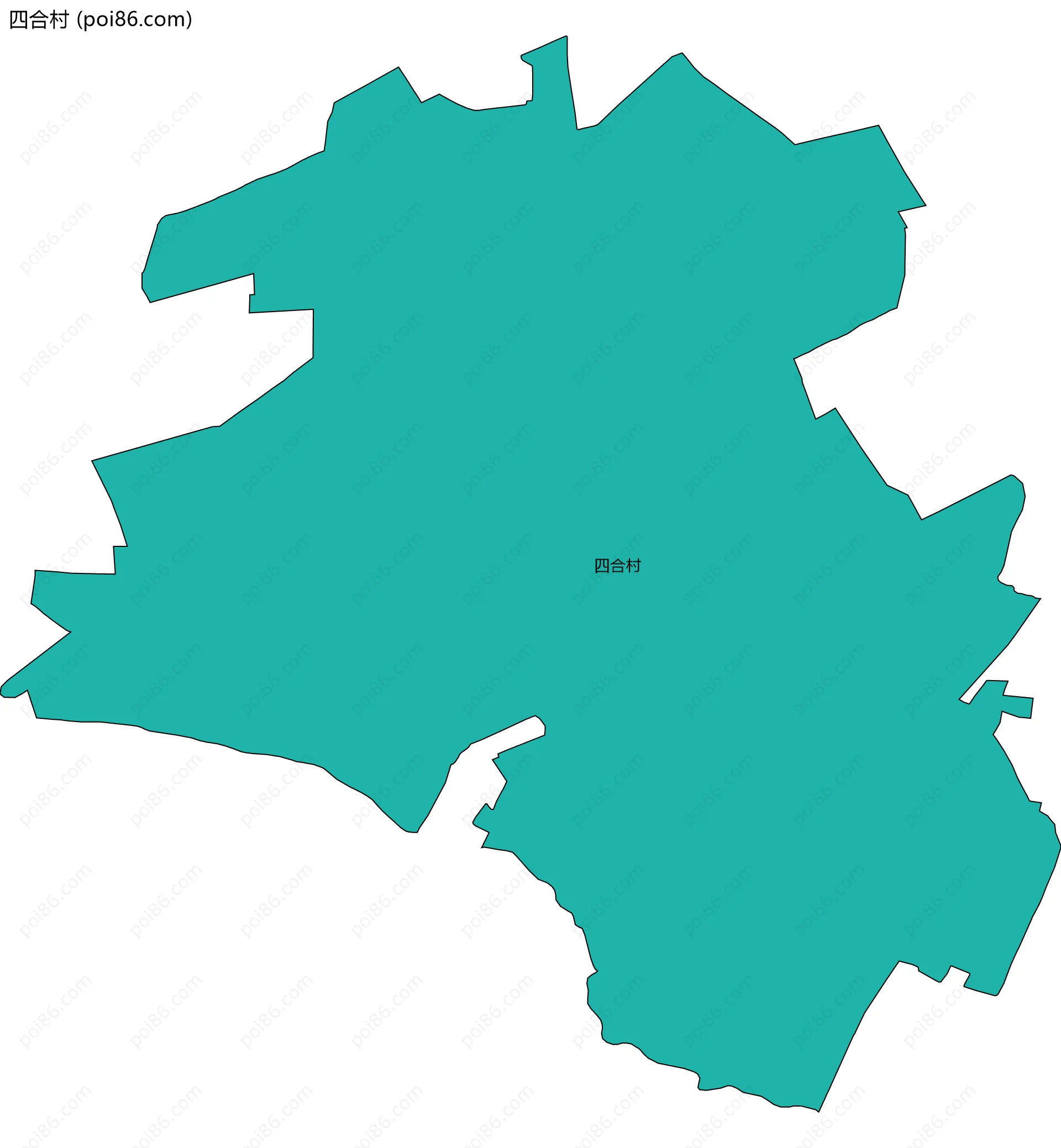 四合村边界地图