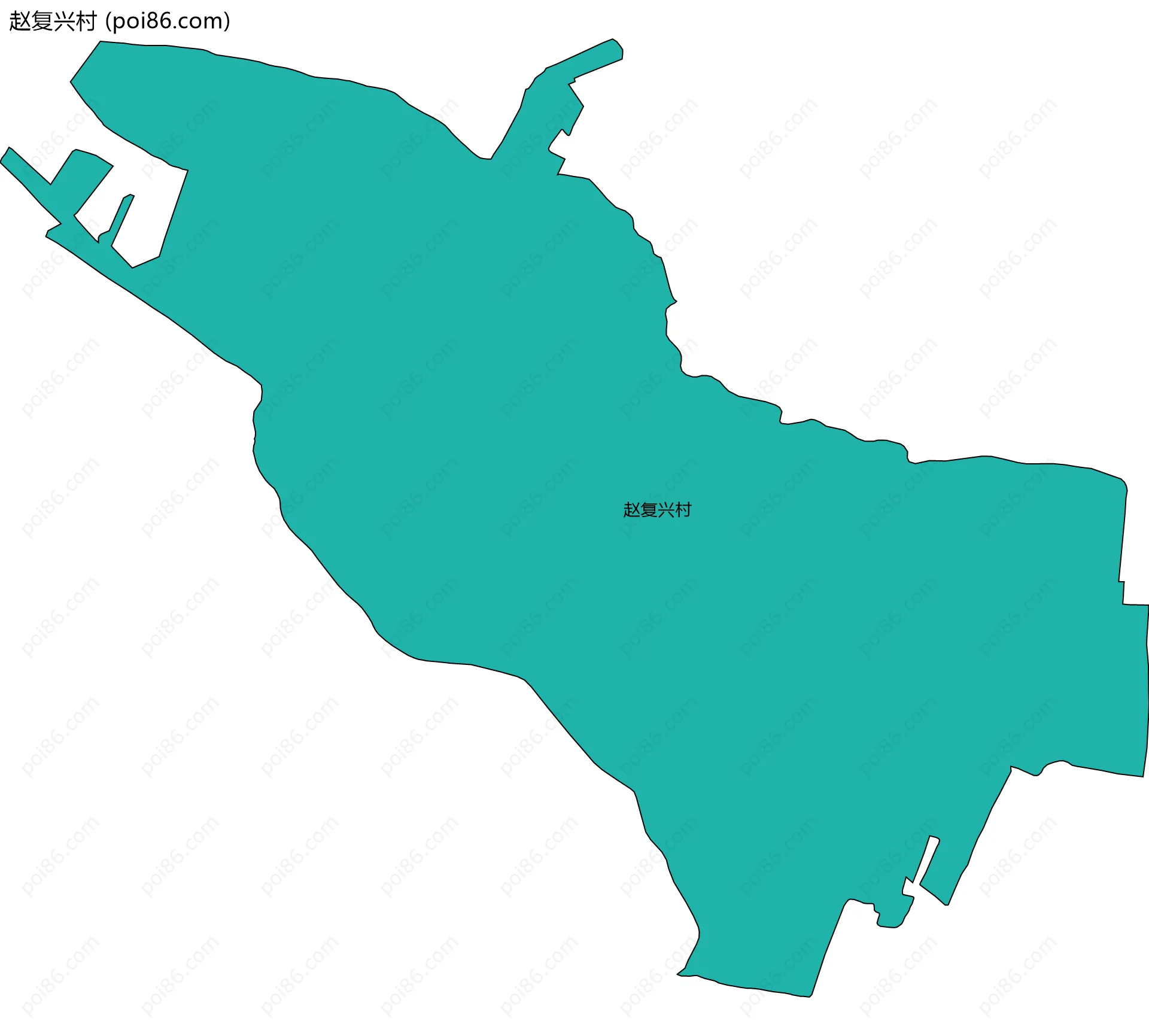 赵复兴村边界地图