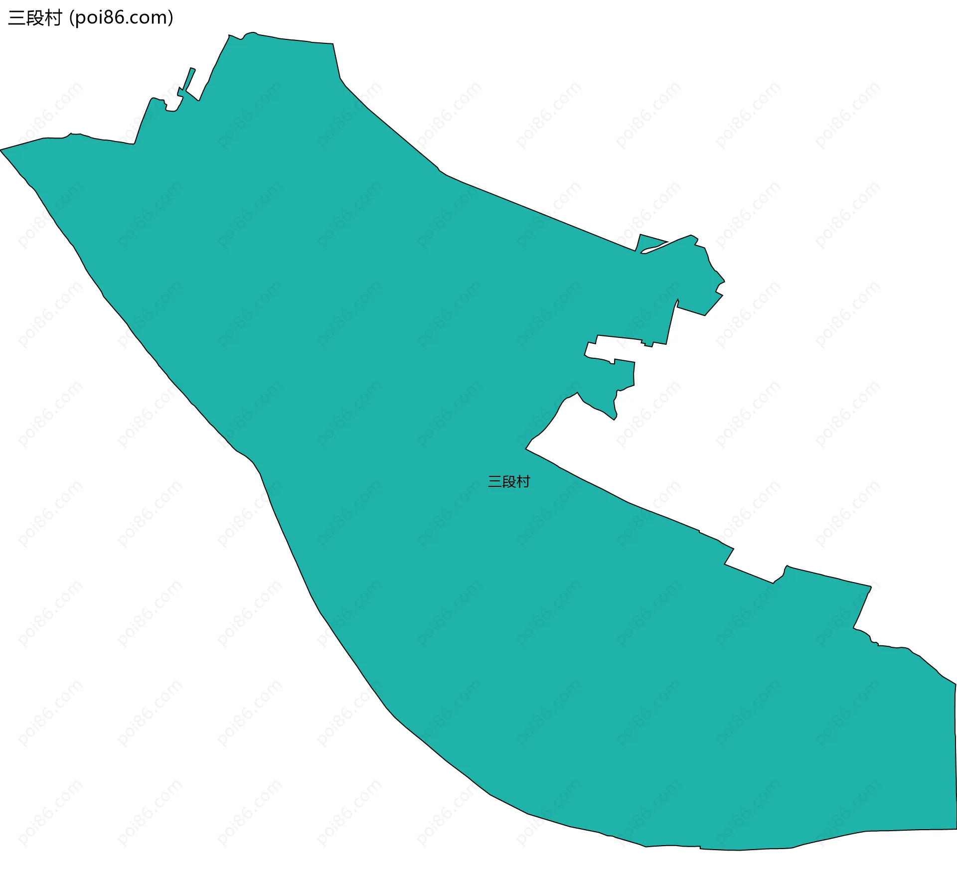 三段村边界地图
