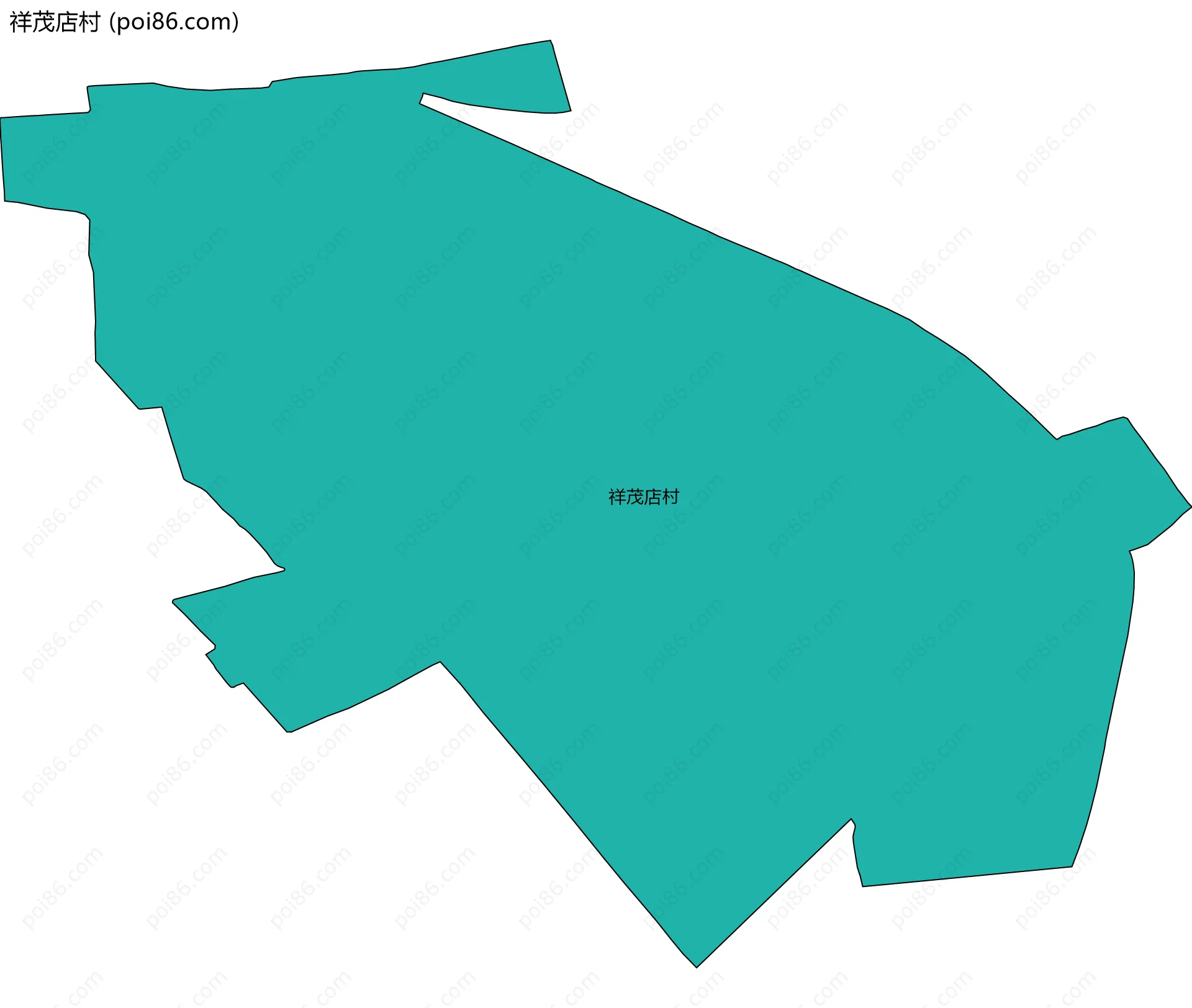 祥茂店村边界地图