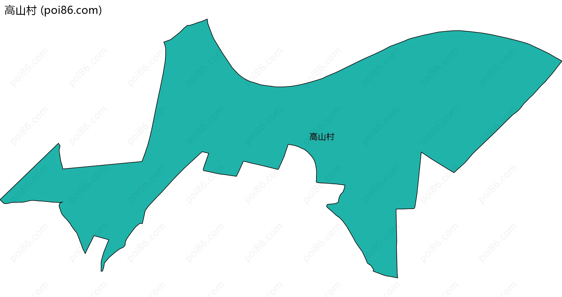 高山村边界地图