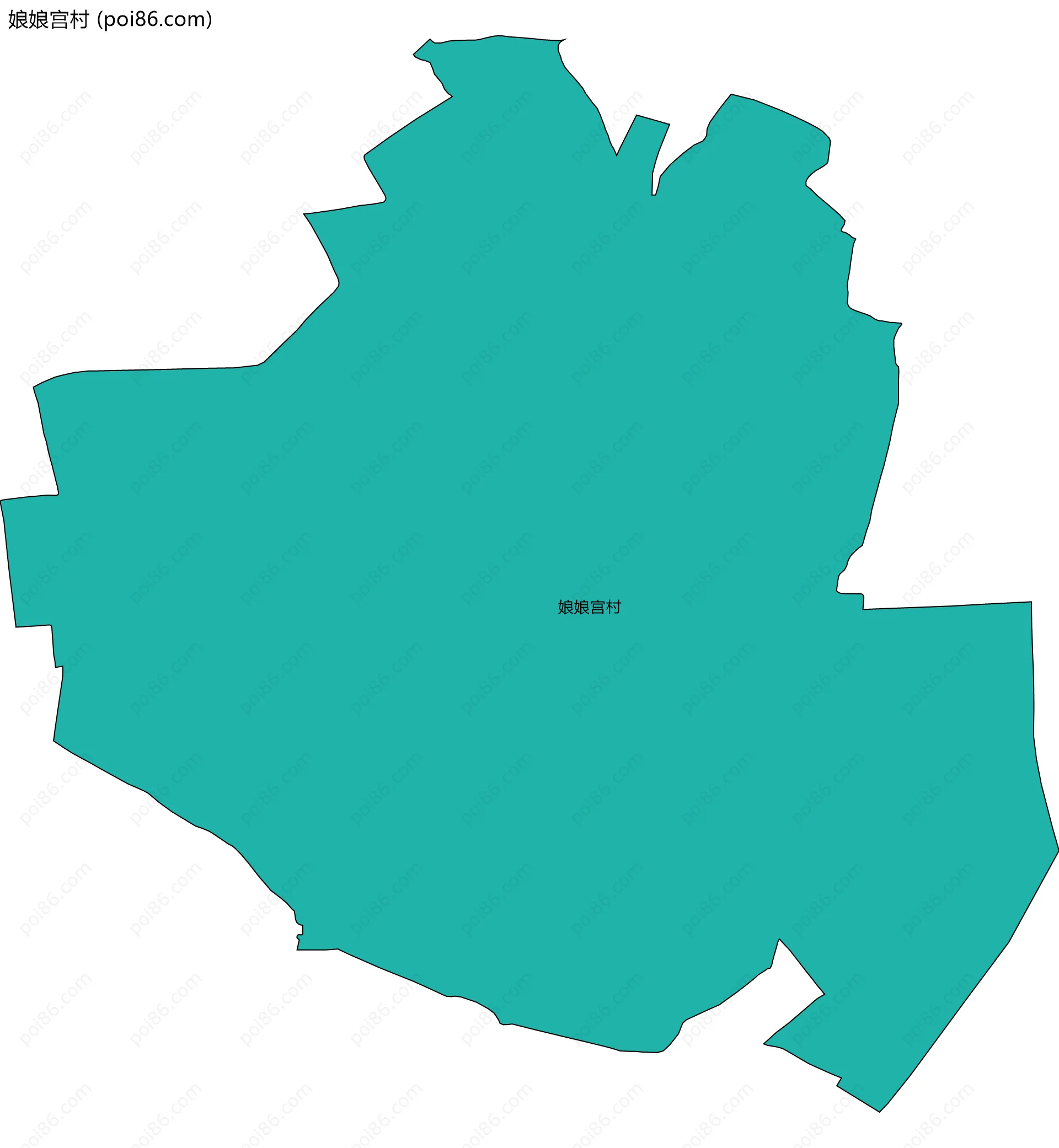 娘娘宫村边界地图