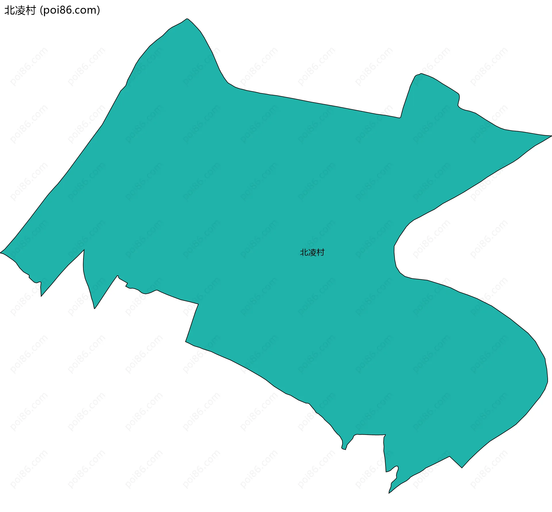 北凌村边界地图