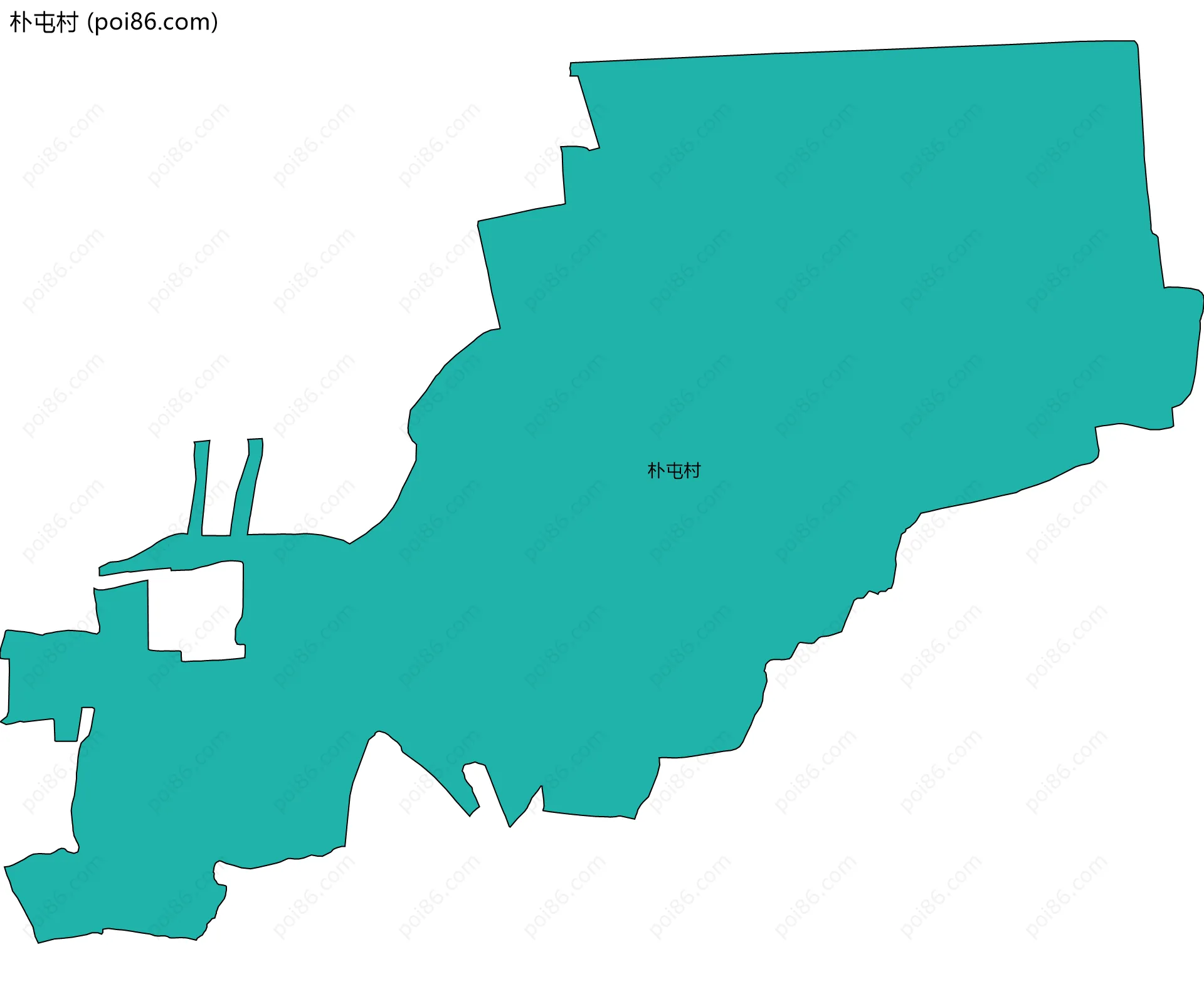 朴屯村边界地图