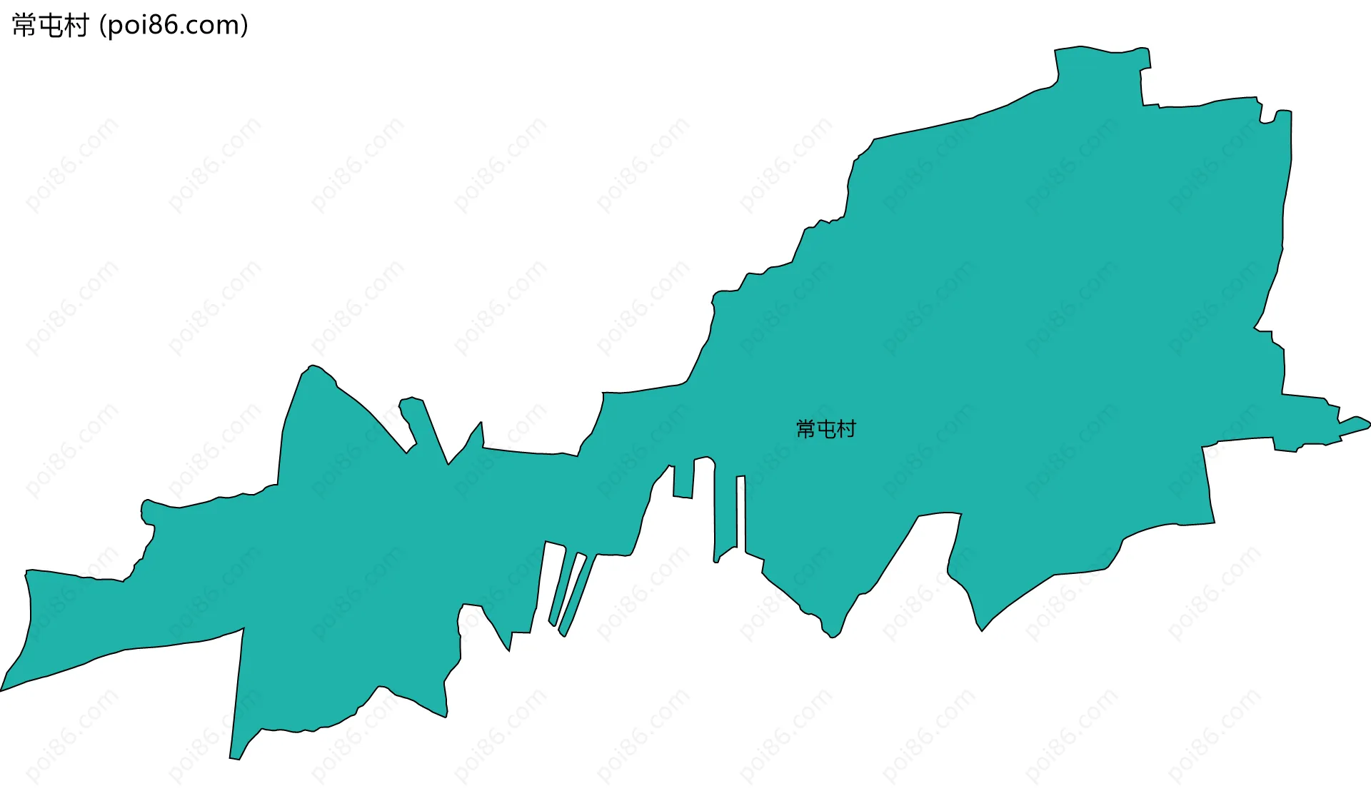 常屯村边界地图