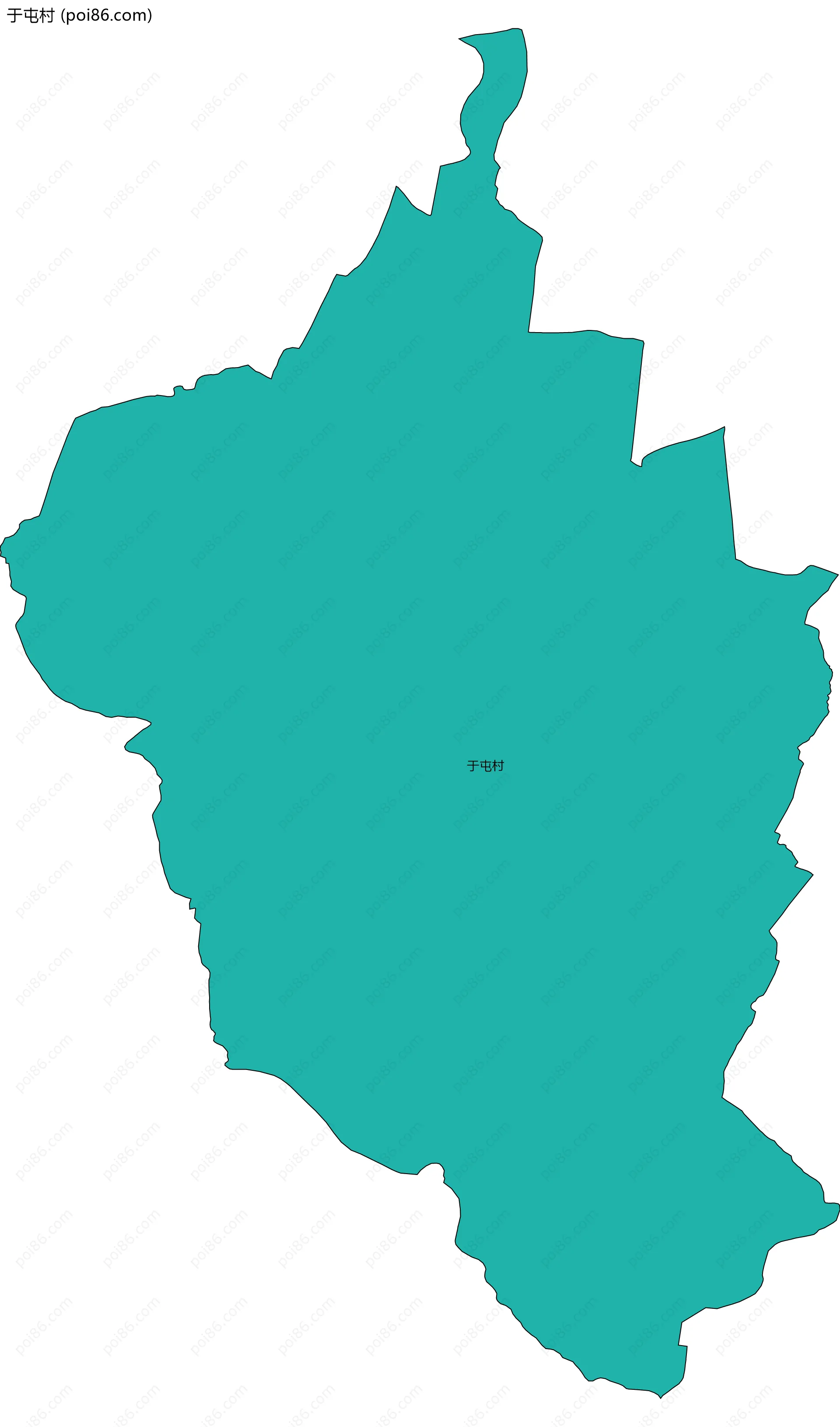 于屯村边界地图