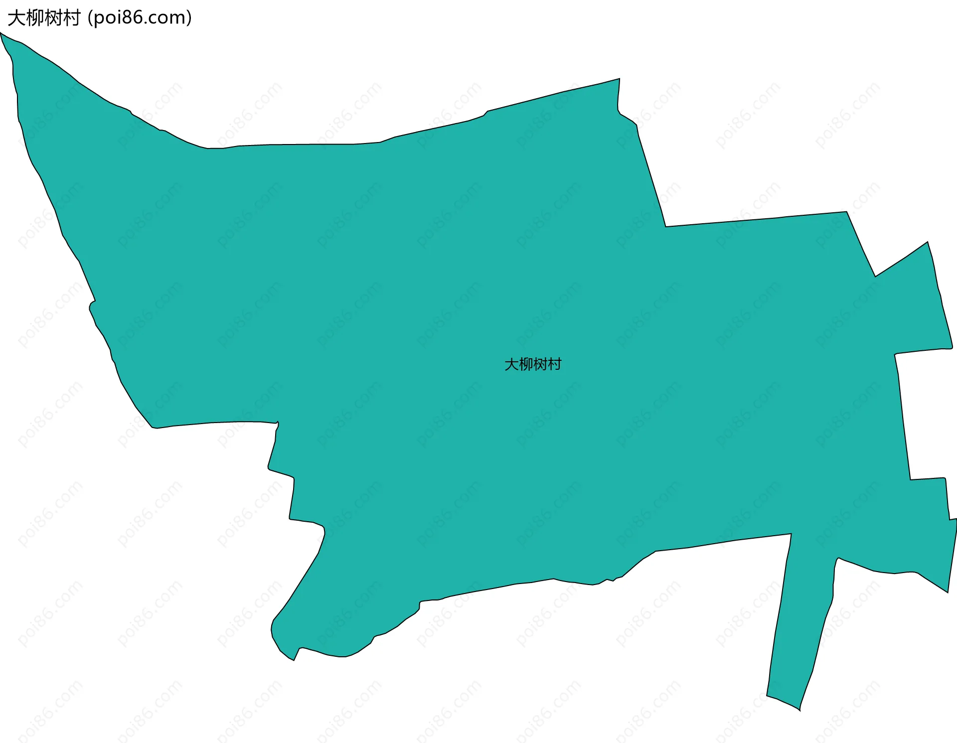 大柳树村边界地图