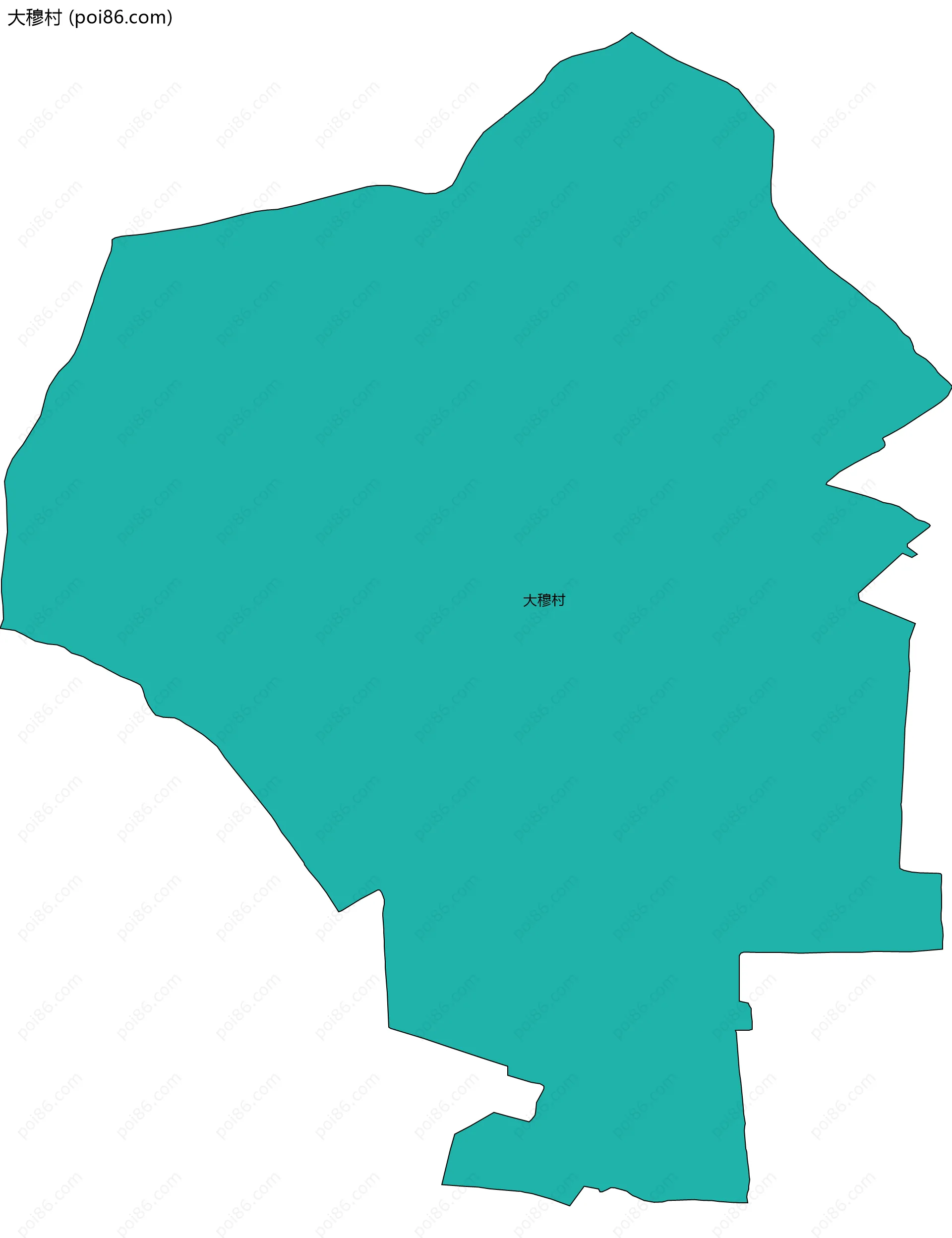 大穆村边界地图