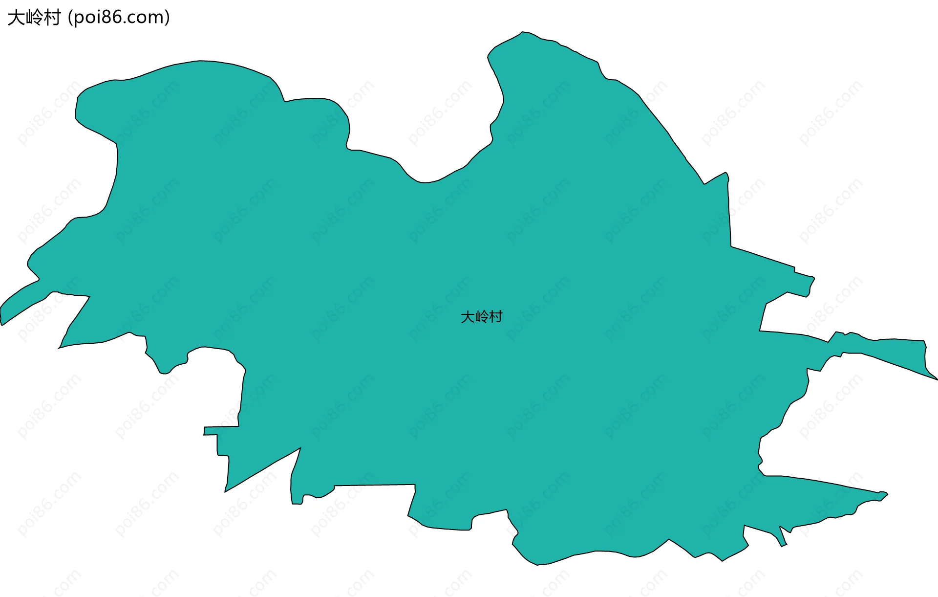 大岭村边界地图