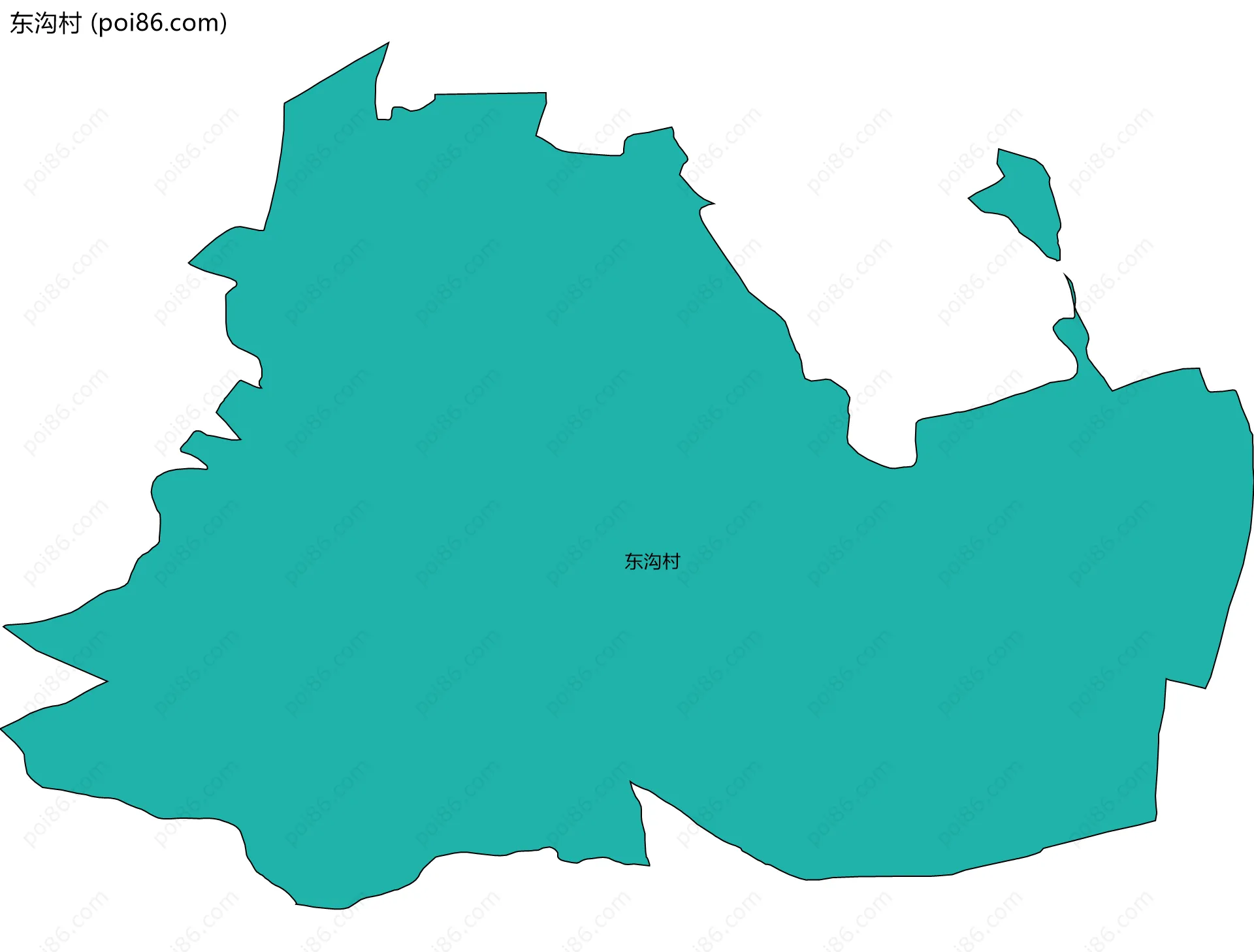 东沟村边界地图