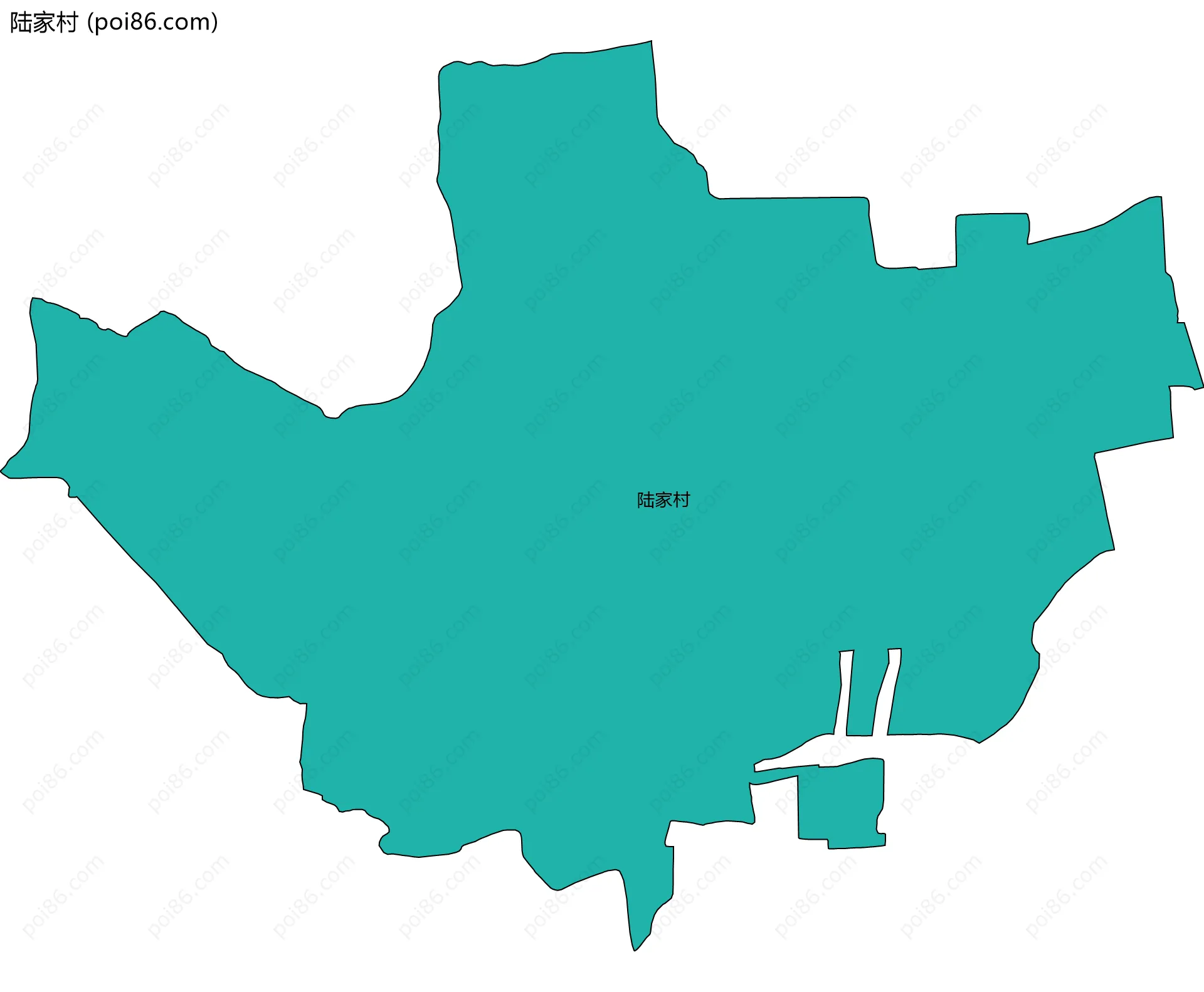 陆家村边界地图