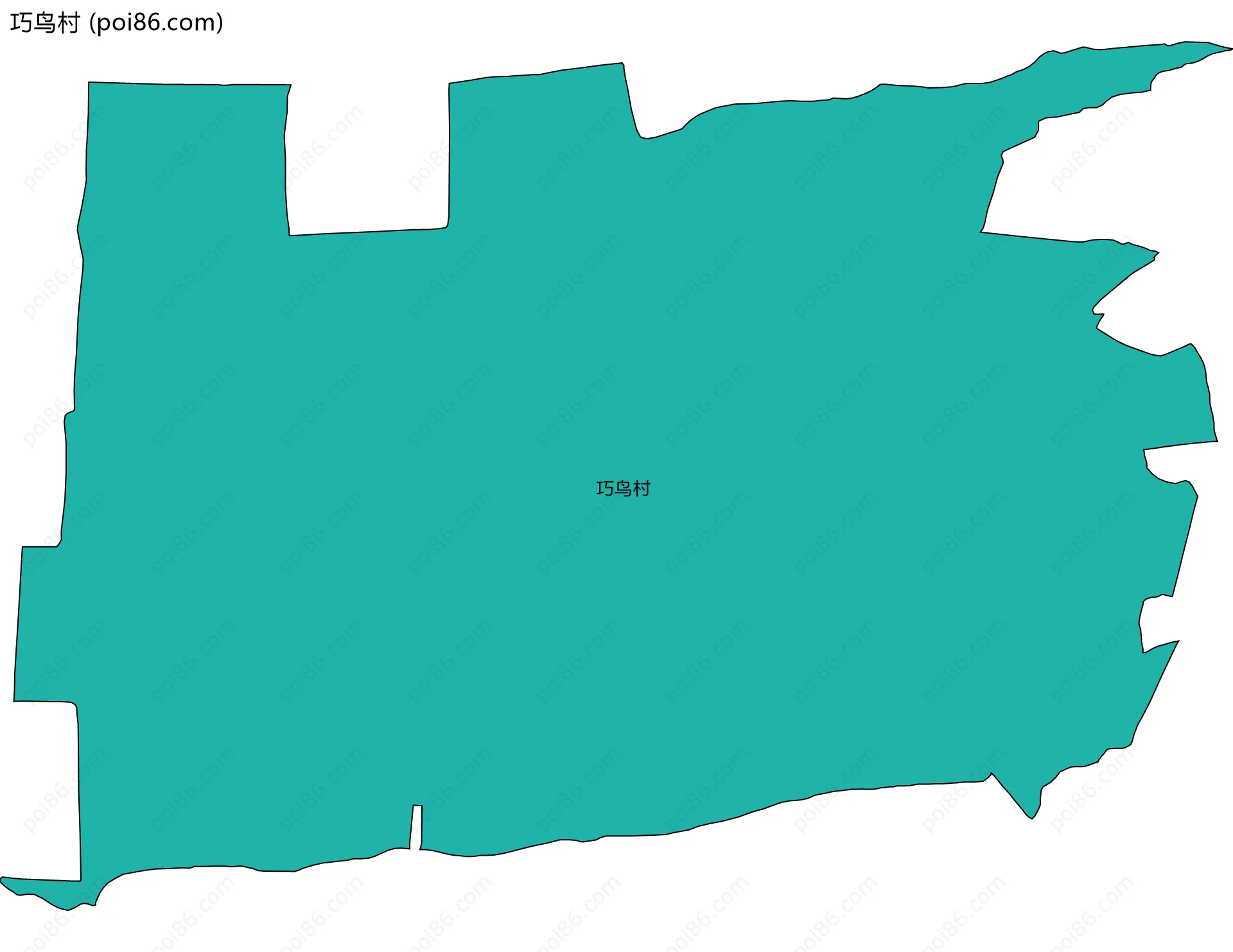 巧鸟村边界地图
