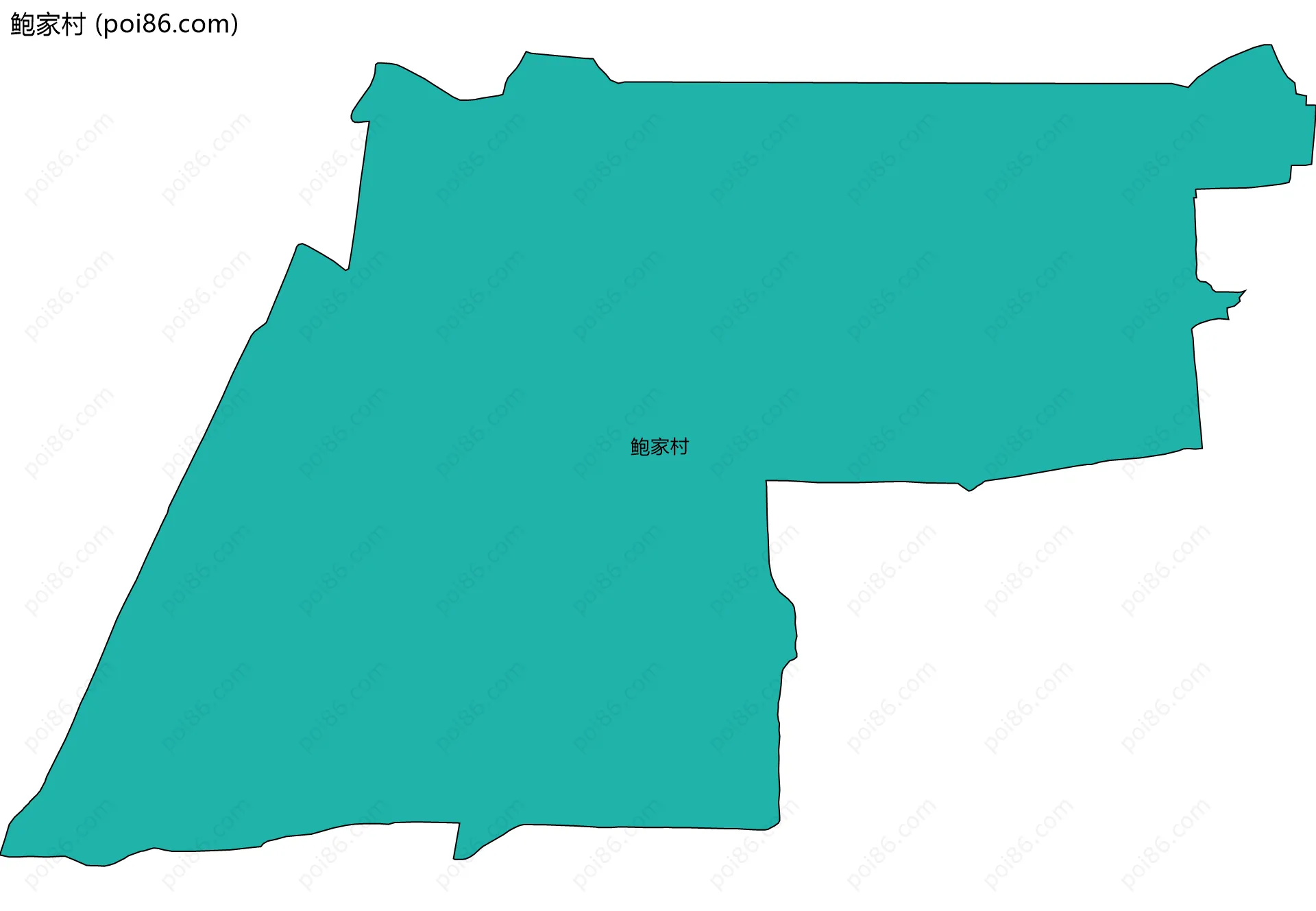 鲍家村边界地图